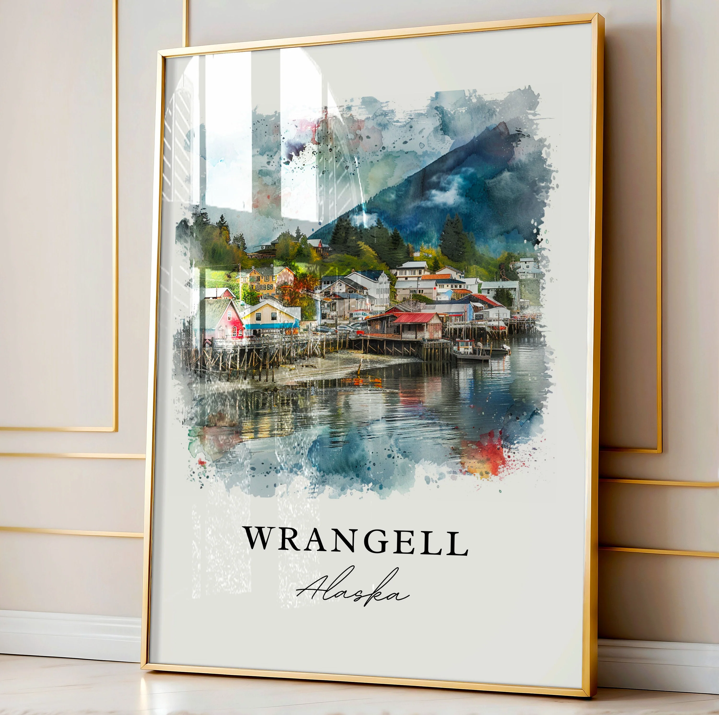 Wrangell, Alaska, Alaska – Watercolor Art Print - Image 4