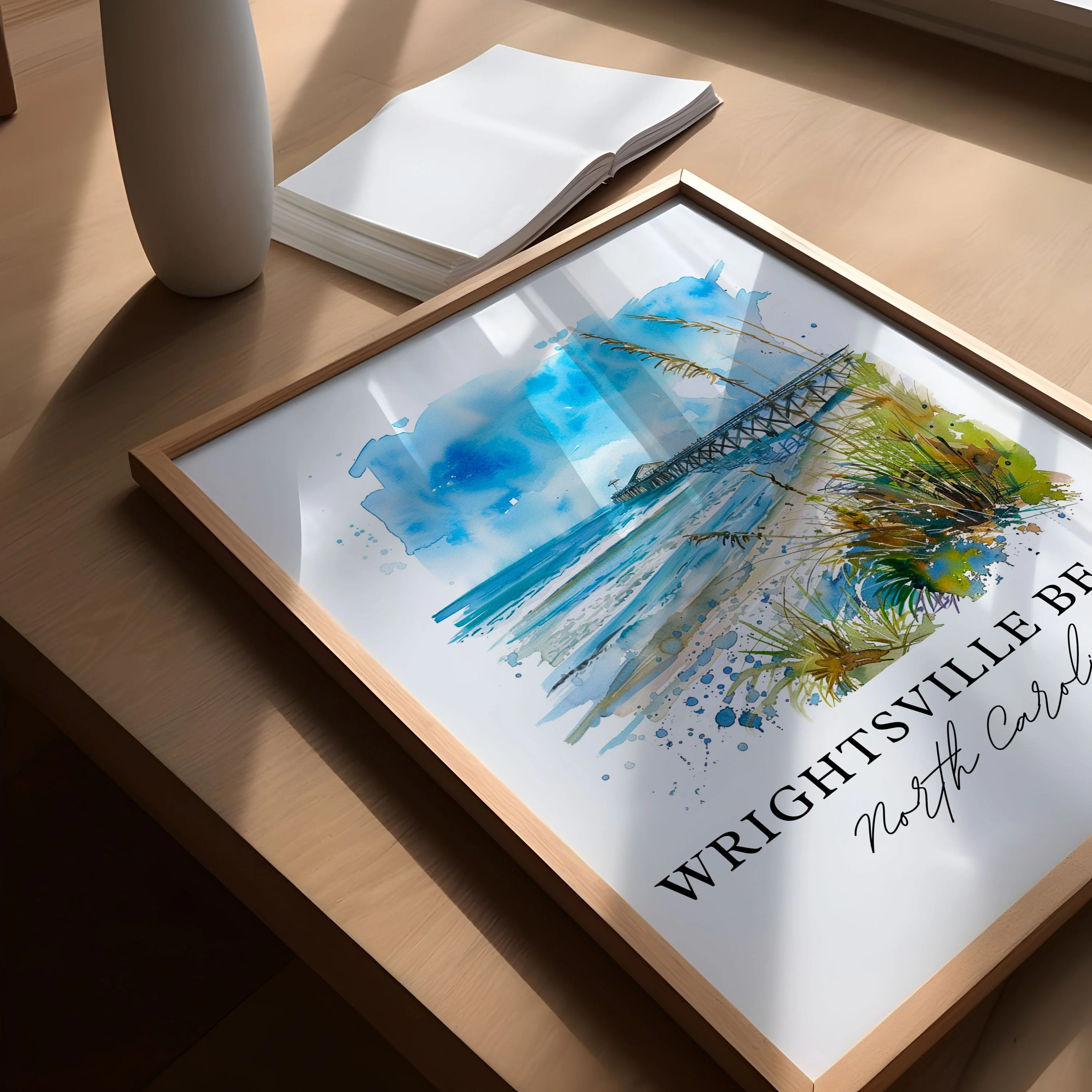 Wrightsville Beach, USA – Watercolor Art Print - Image 3