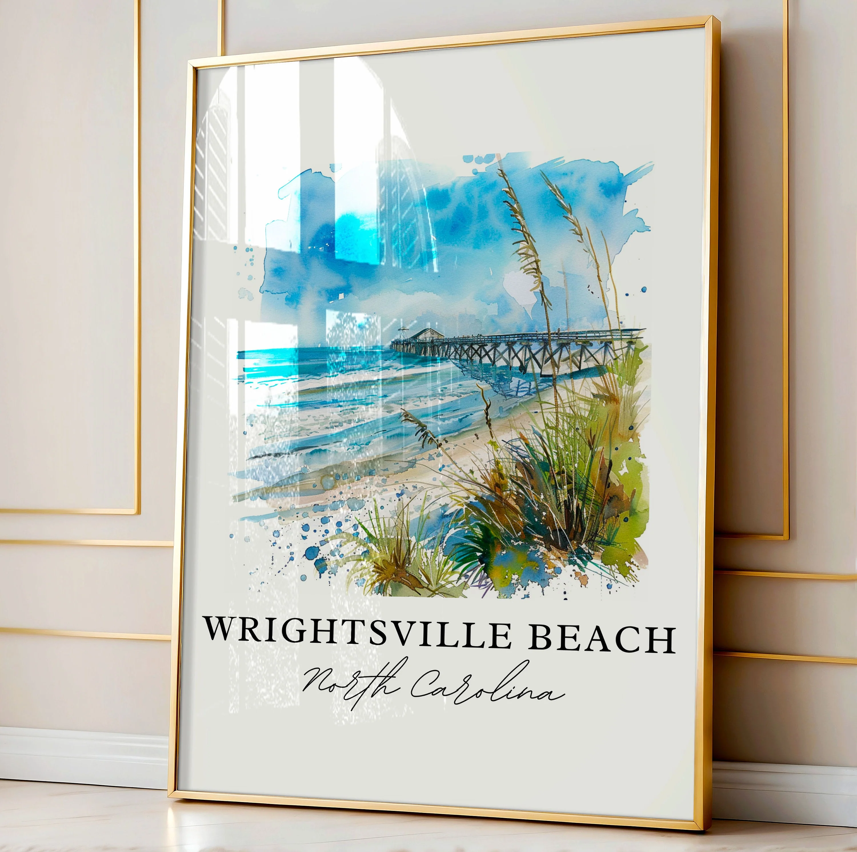 Wrightsville Beach, USA – Watercolor Art Print - Image 4
