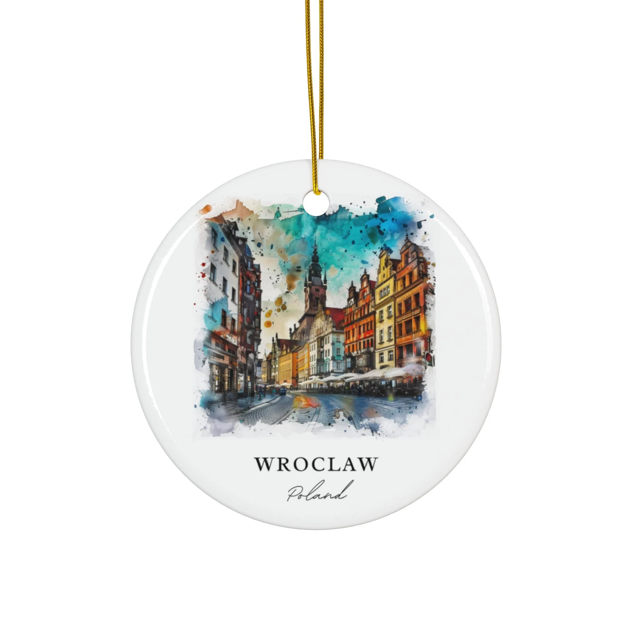 Wroclaw Poland Ornament: Unique Wroclaw Souvenir, Wroclaw Xmas Decor, and Authentic Wroclaw Poland Christmas Gift