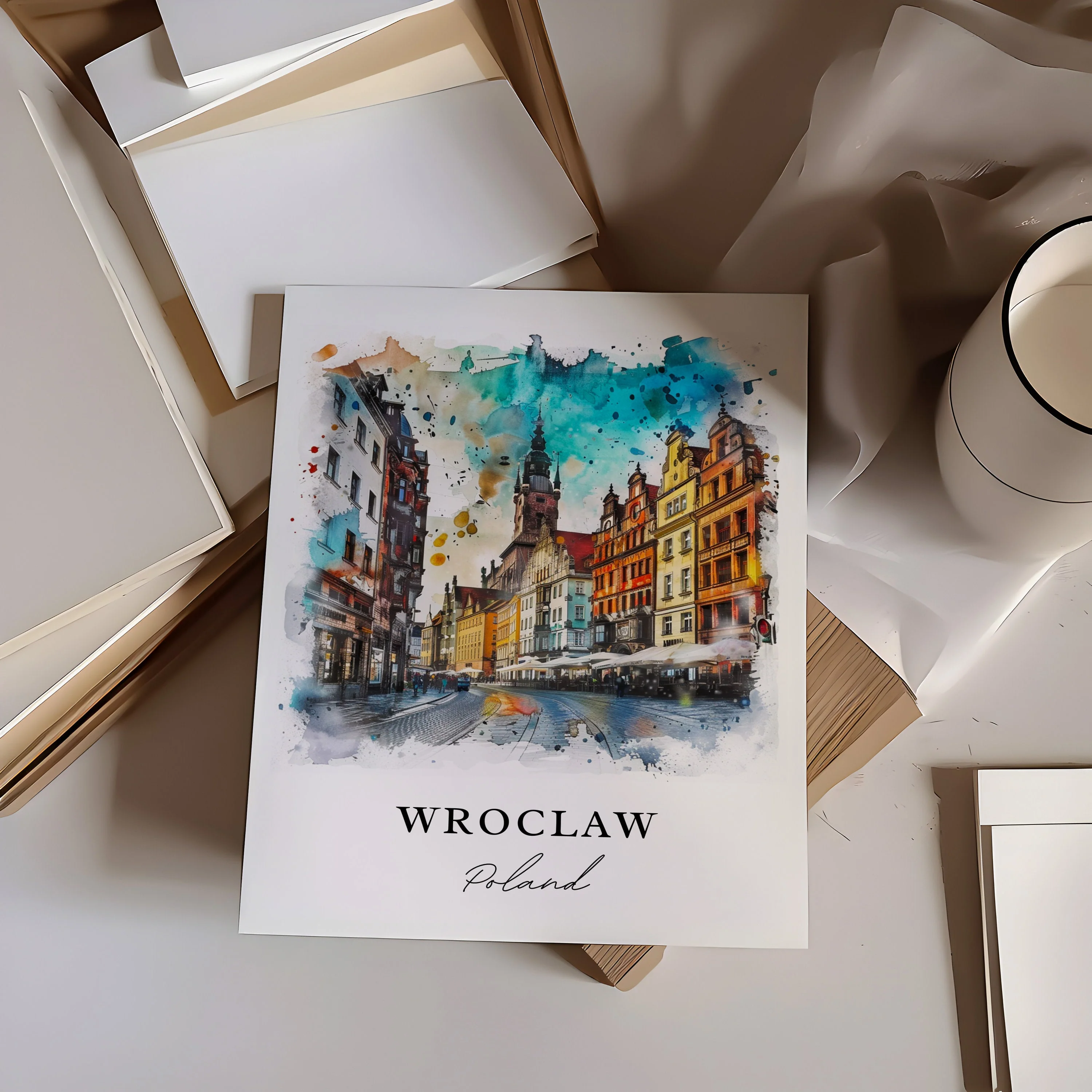 Wroclaw, Poland – Watercolor Art Print - Image 2