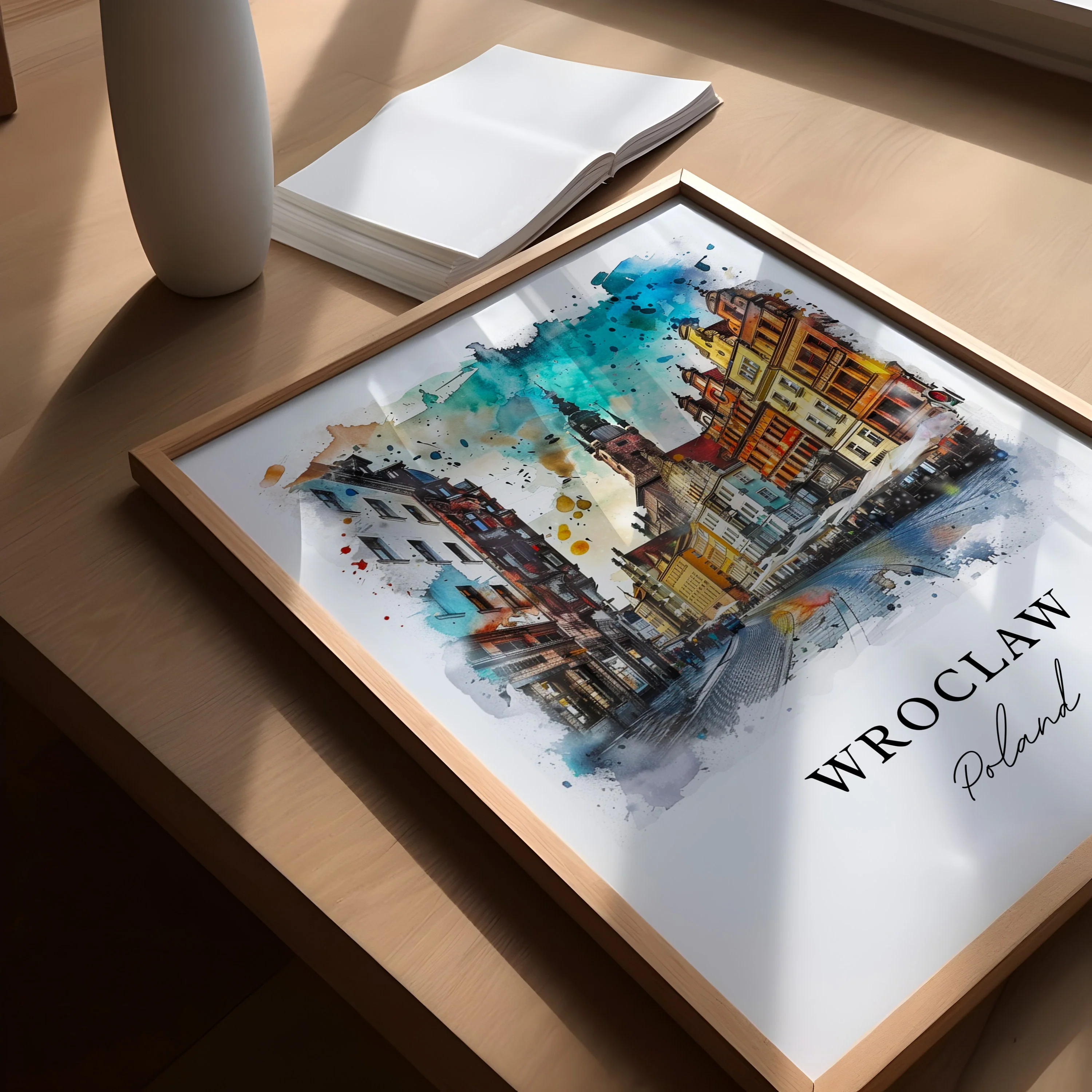 Wroclaw, Poland – Watercolor Art Print - Image 3