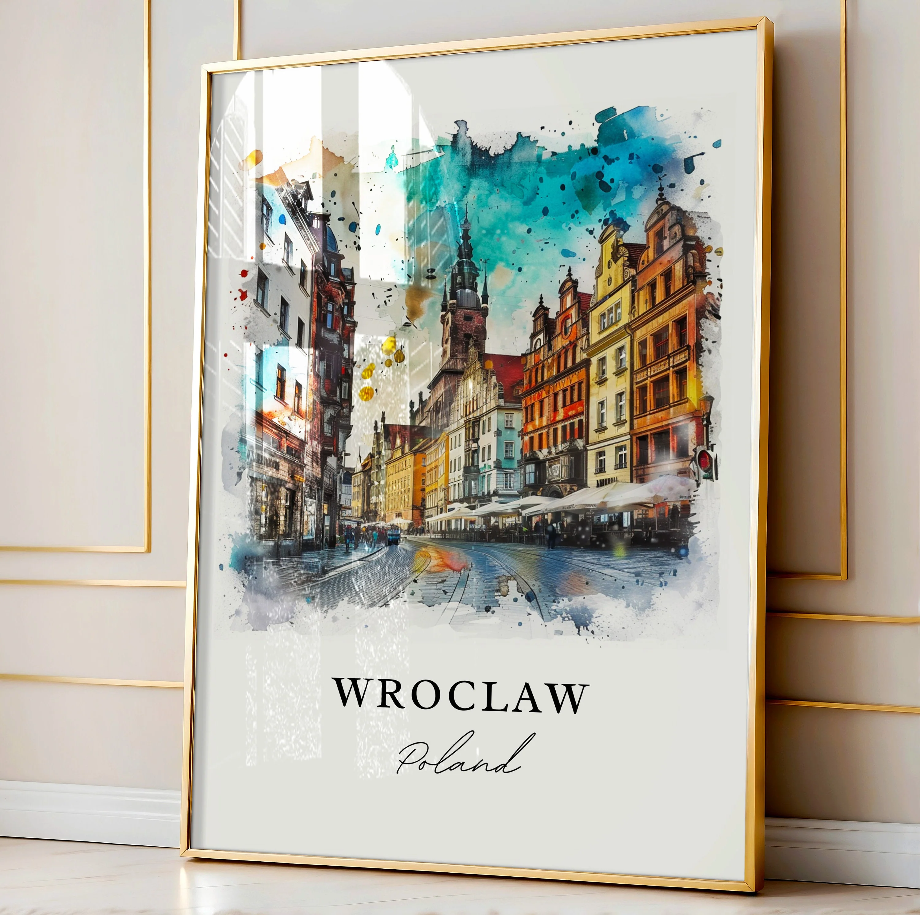 Wroclaw, Poland – Watercolor Art Print - Image 4