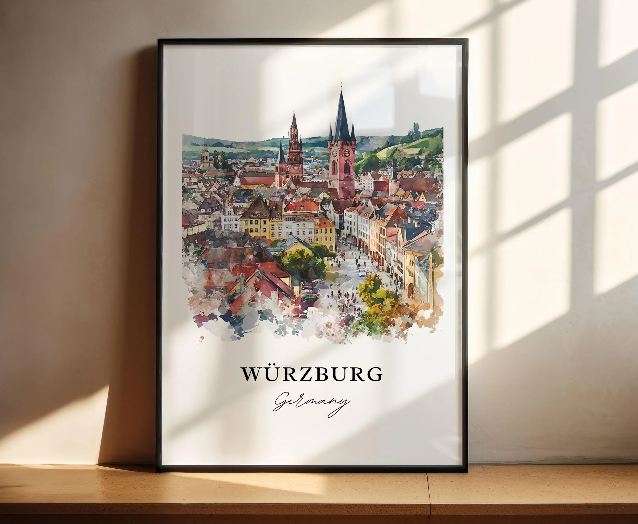 Wurzburg, Germany – Watercolor Art Print - Image 5