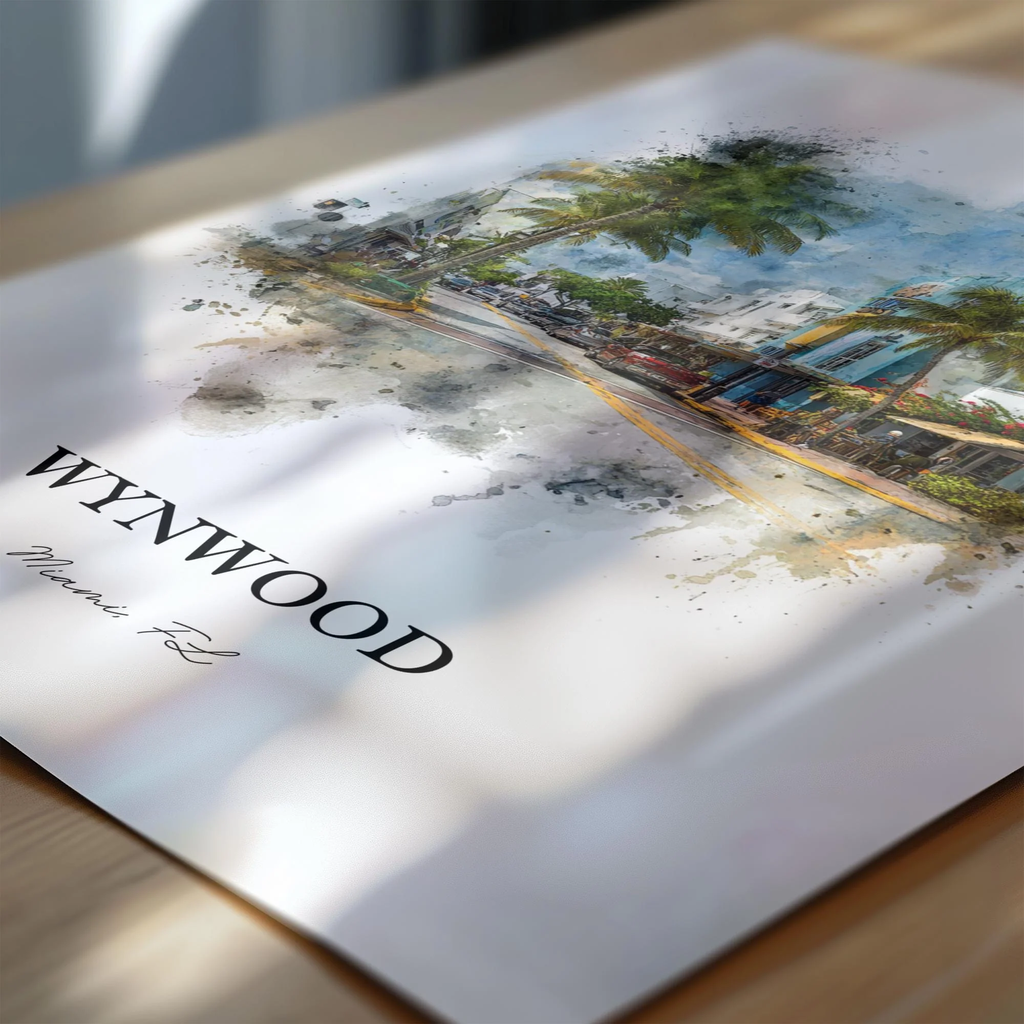 Wynwood, Florida – Watercolor Art Print - Image 2