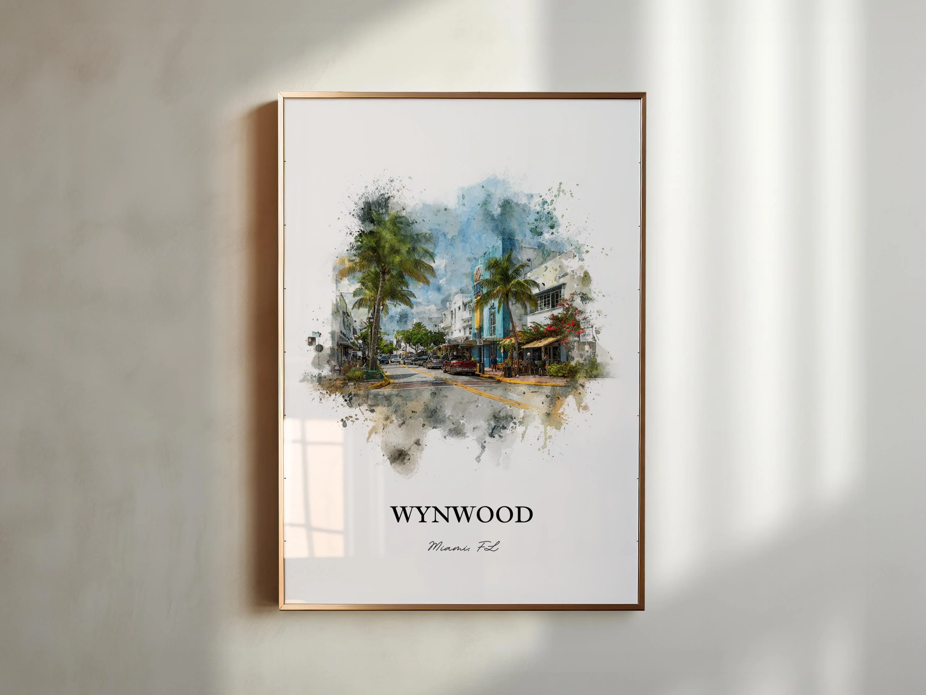 Wynwood, Florida – Watercolor Art Print - Image 4