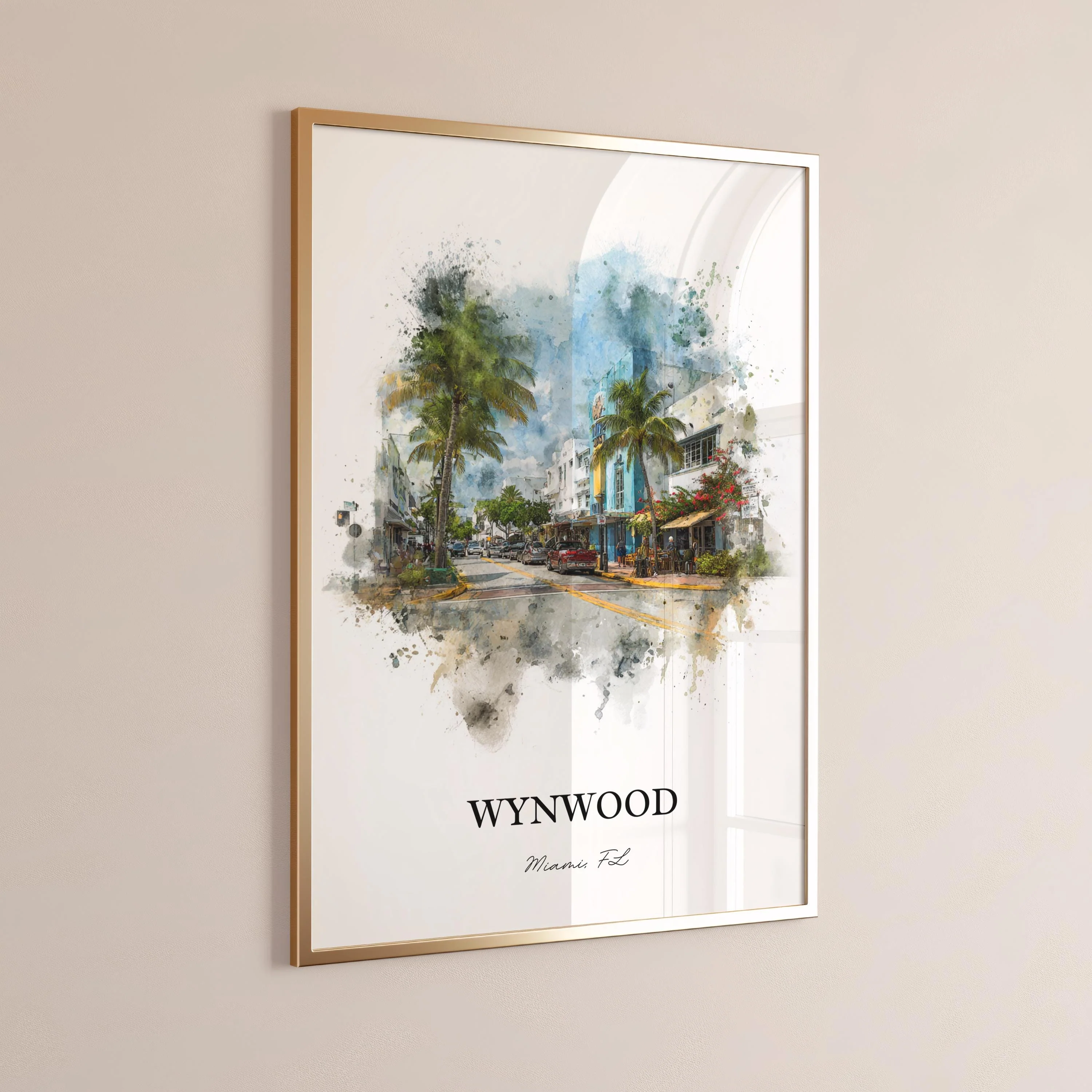 Wynwood, Florida – Watercolor Art Print - Image 7