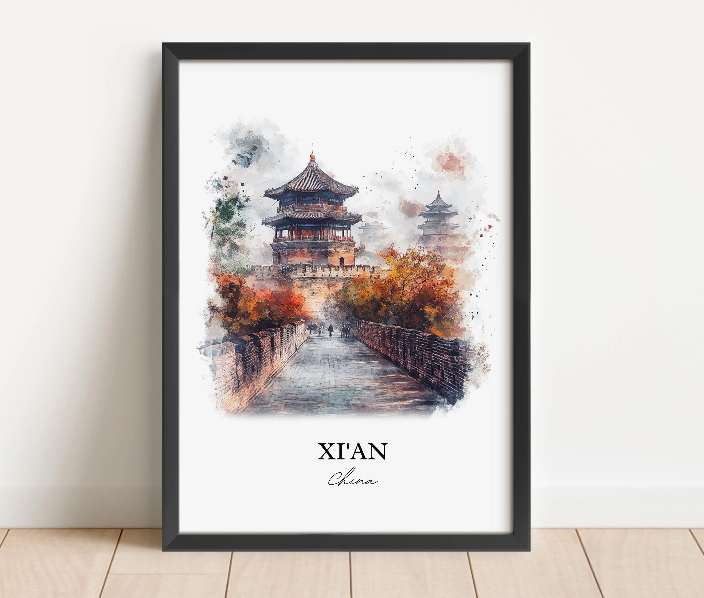 Xi'an, China – Watercolor Art Print - Image 6