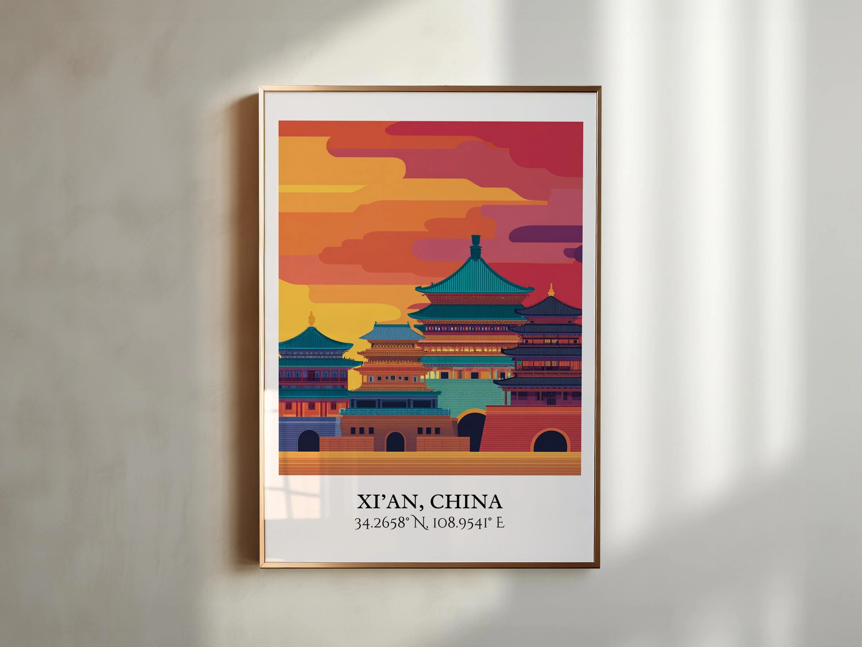 Xi'an, China – Watercolor Art Print - Image 5