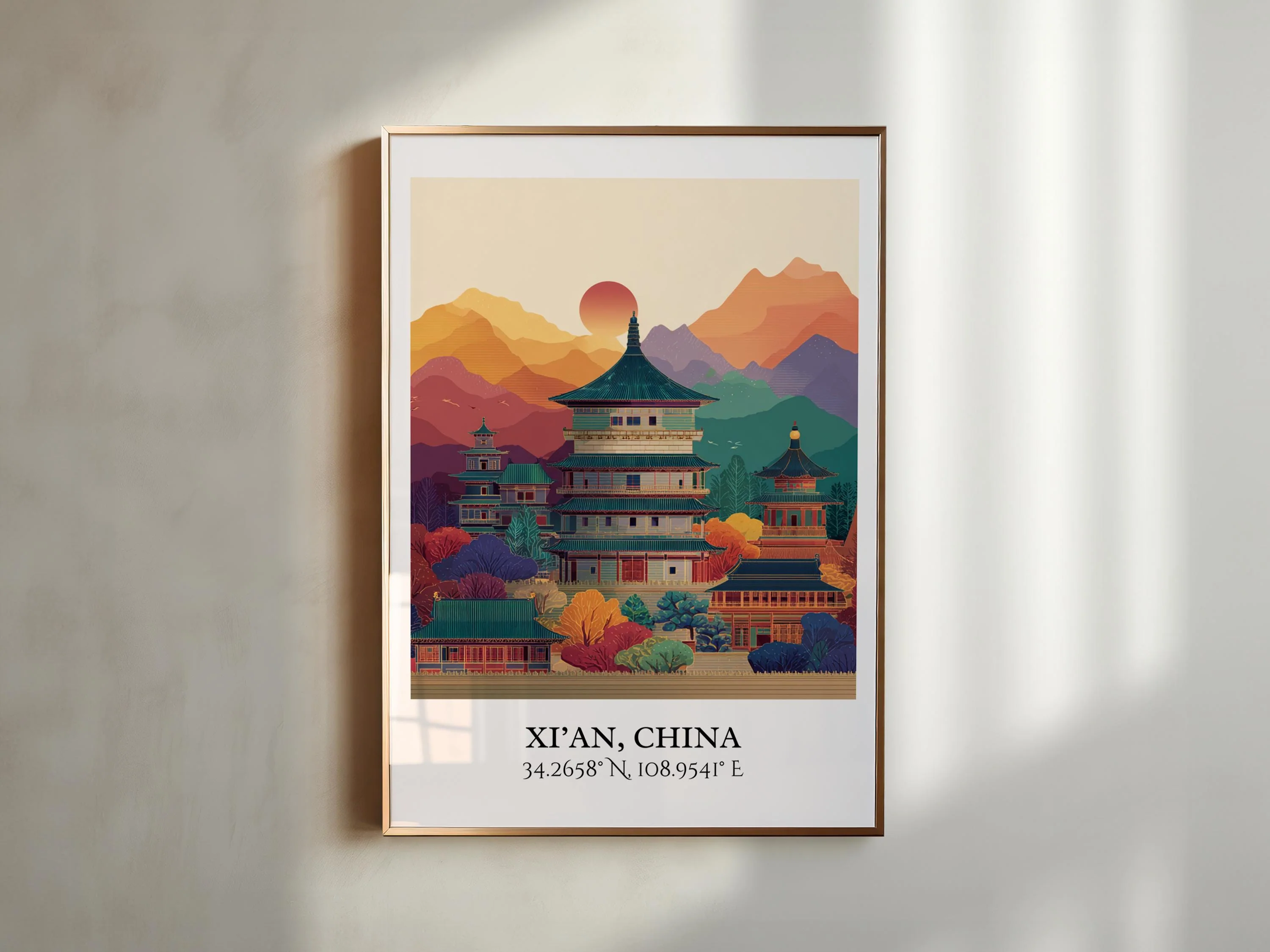 Xi'an, China – Watercolor Art Print - Image 5