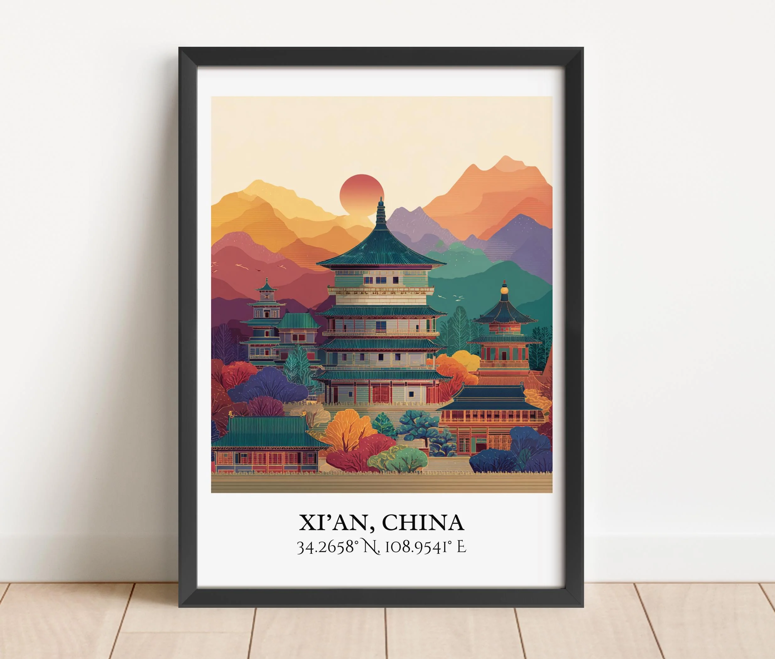 Xi'an, China – Watercolor Art Print - Image 6