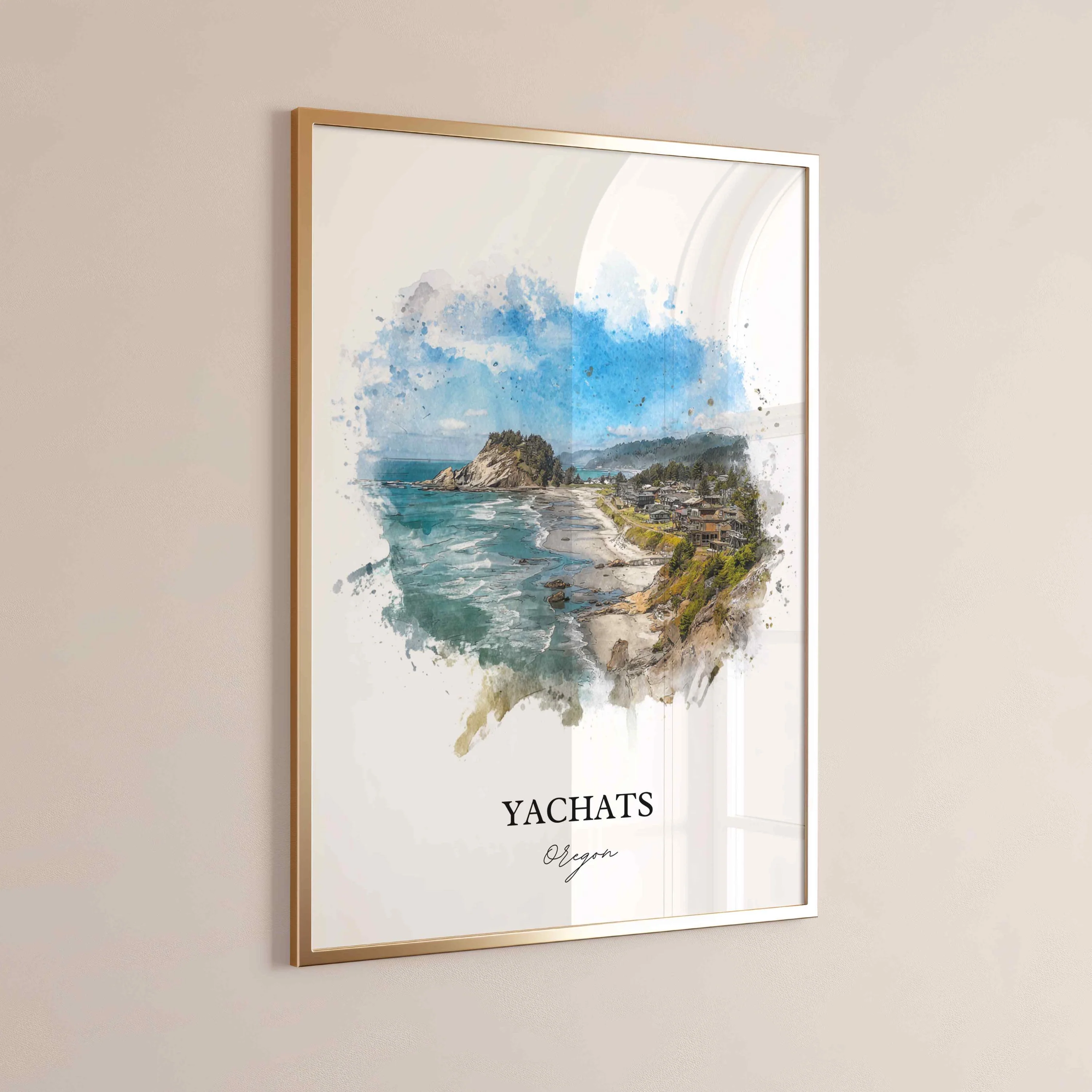 Yachats, Oregon – Watercolor Art Print - Image 5