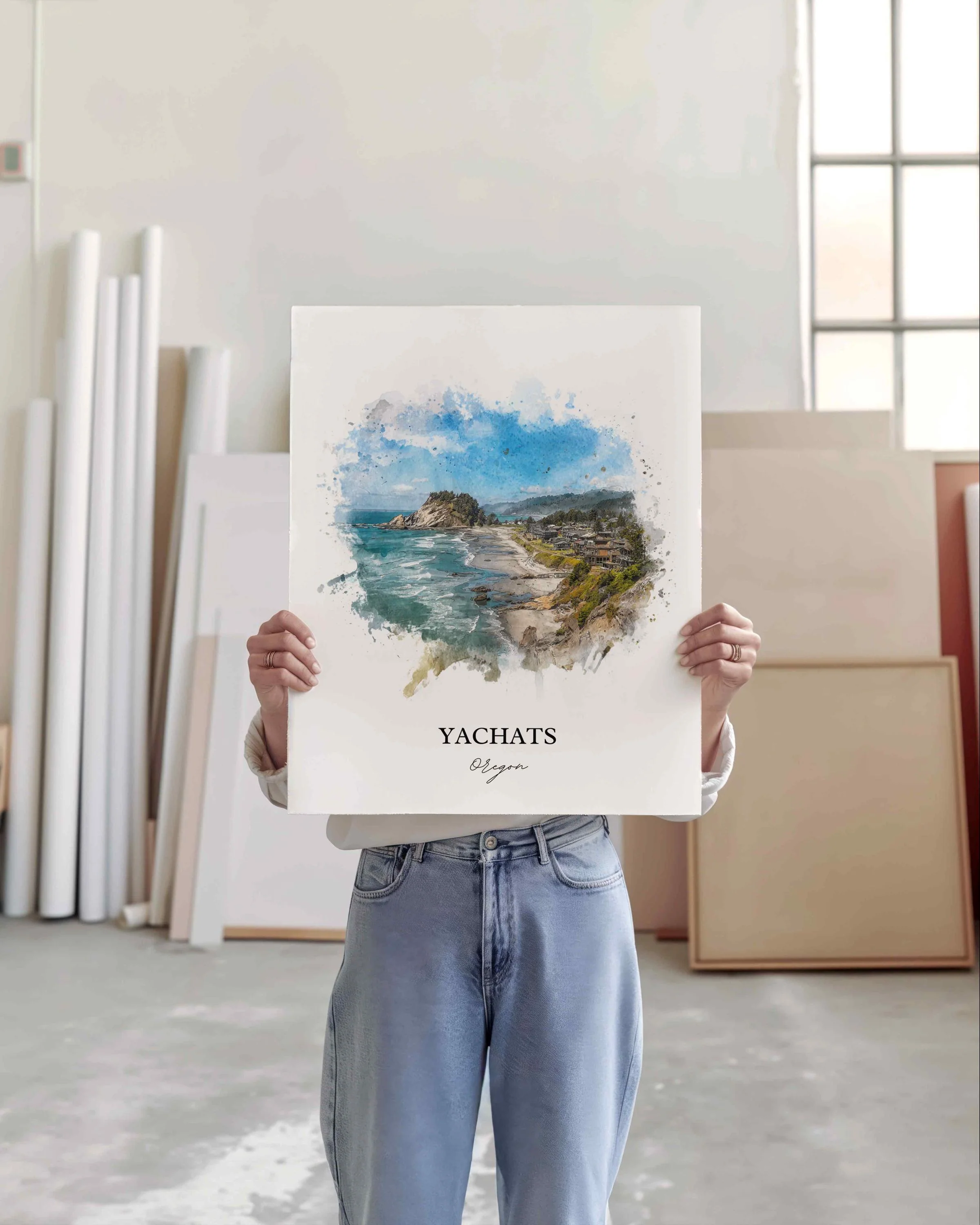 Yachats, Oregon – Watercolor Art Print - Image 6