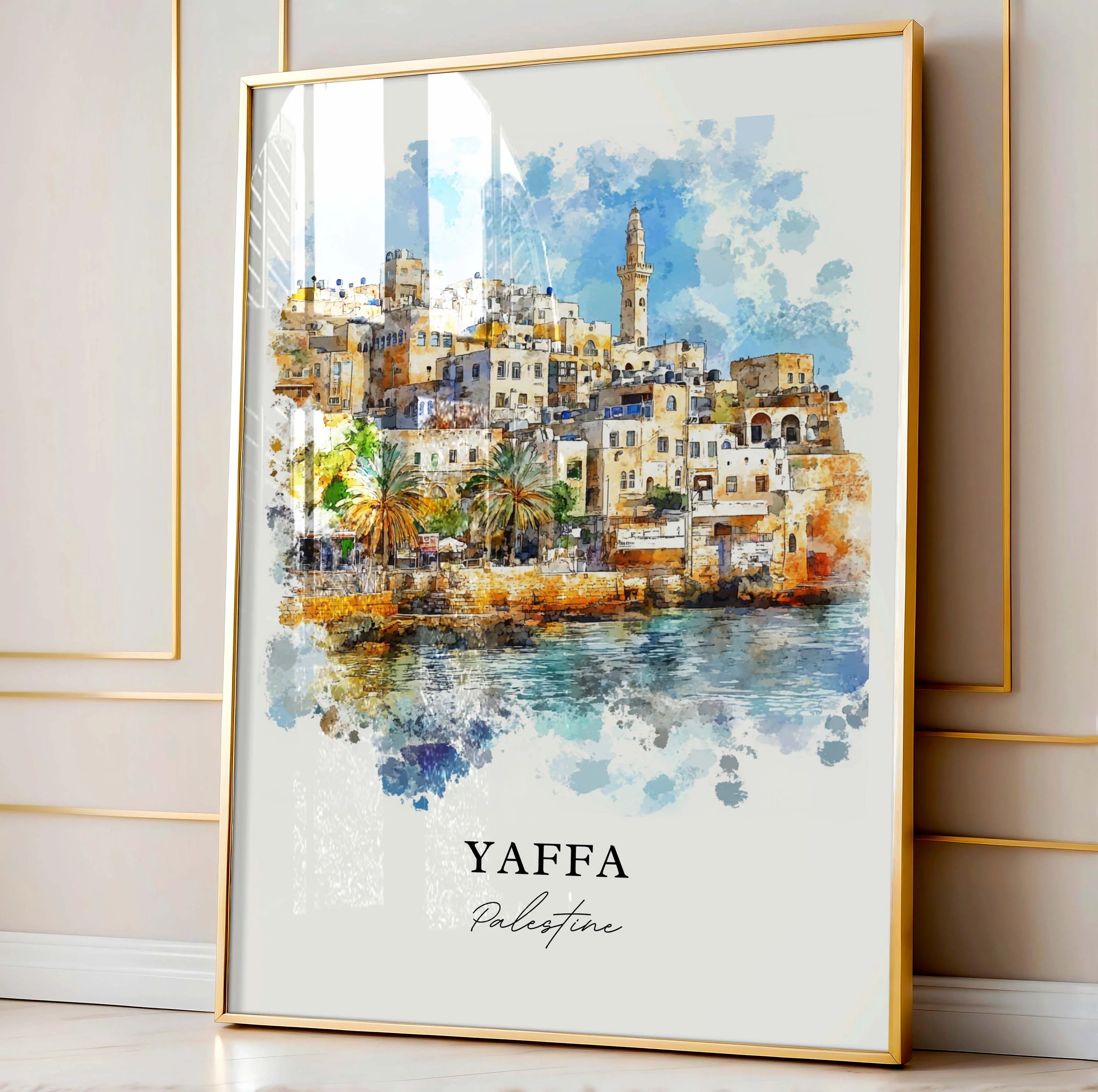 Yaffa, Palestine – Watercolor Art Print - Image 4