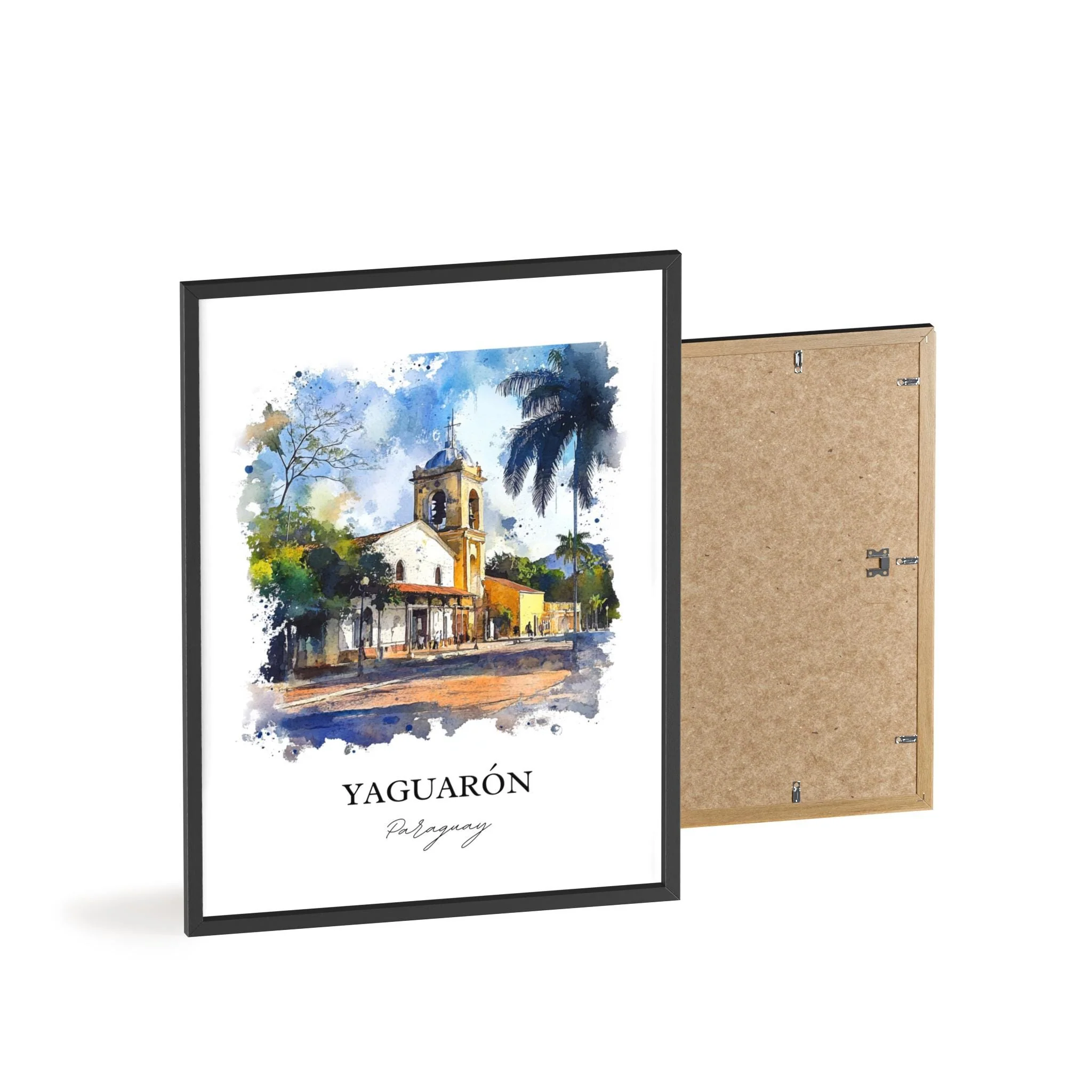 Yaguarón, Paraguay – Watercolor Art Print - Image 8