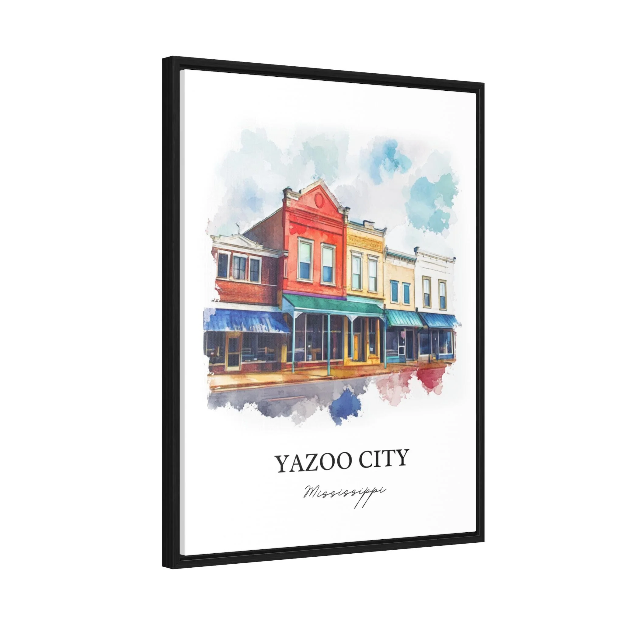 Yazoo City, Mississippi, USA – Watercolor Art Print - Image 7