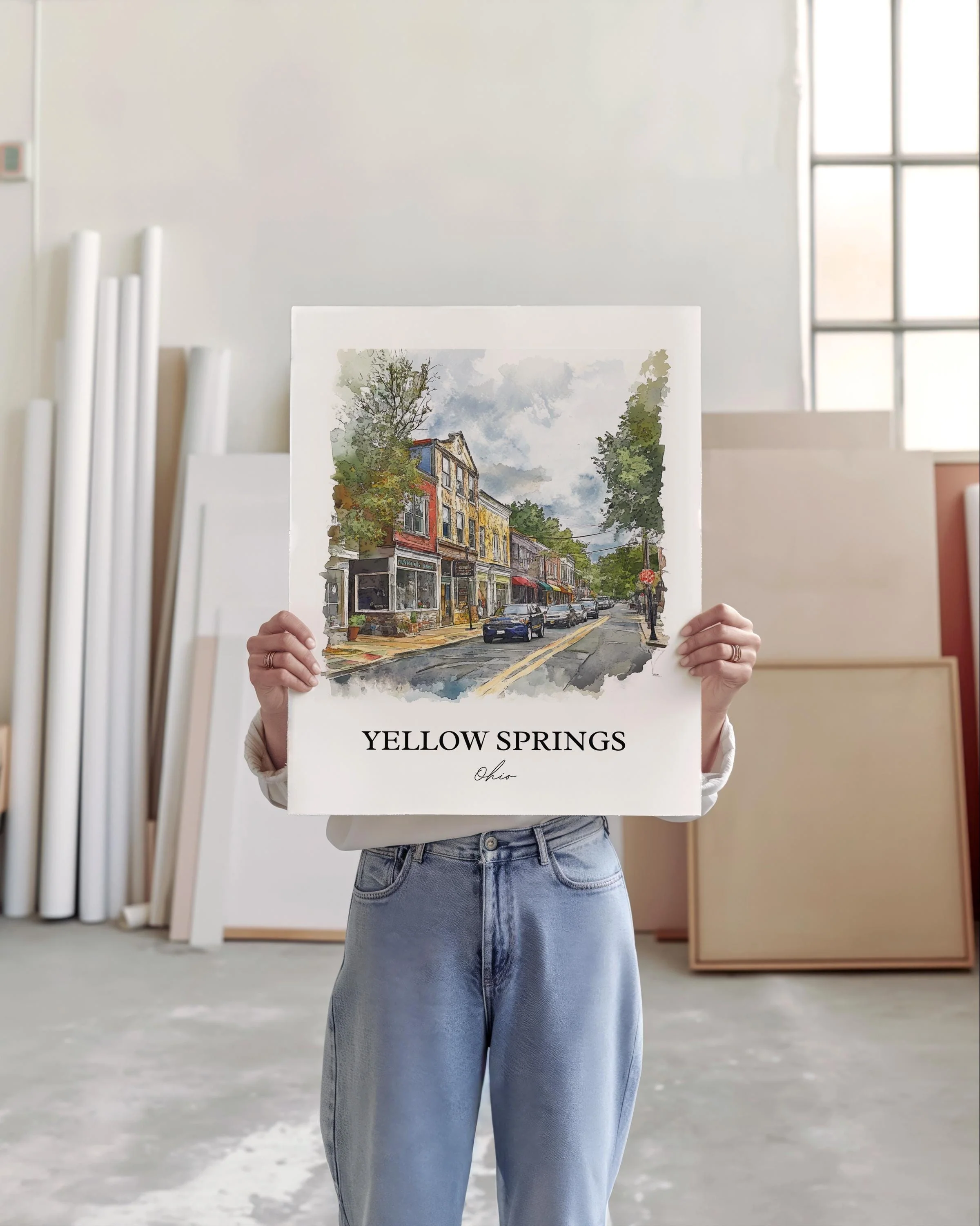 Yellow Springs, USA – Watercolor Art Print - Image 5