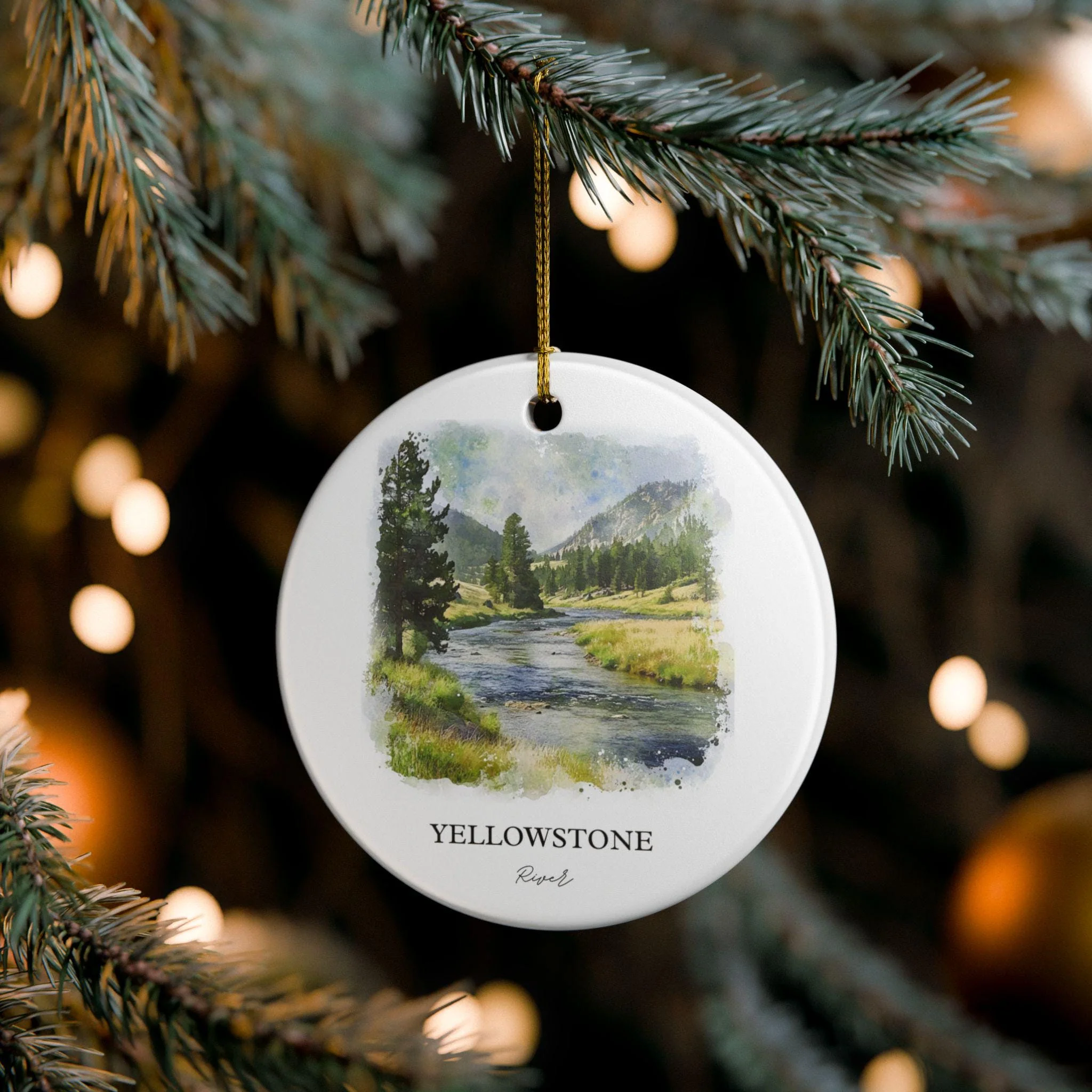 Yellowstone River Ornament: Unique Yellowstone Souvenir, Yellowstone River Xmas Decor, and Authentic Yellowstone River Gift - Image 4