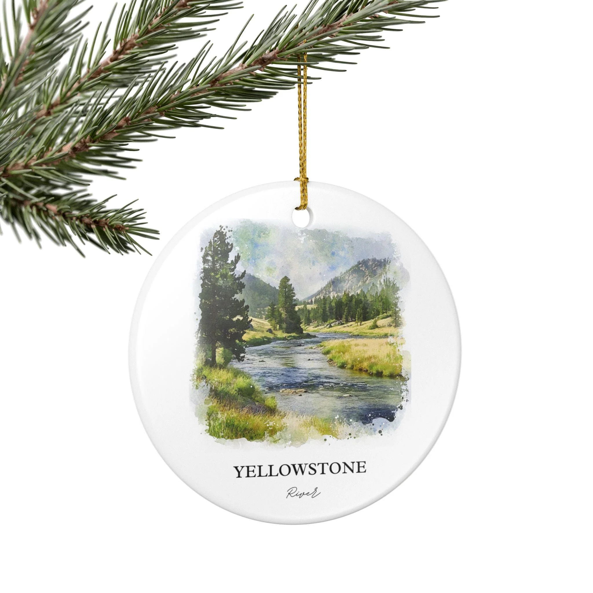 Yellowstone River Ornament: Unique Yellowstone Souvenir, Yellowstone River Xmas Decor, and Authentic Yellowstone River Gift - Image 5