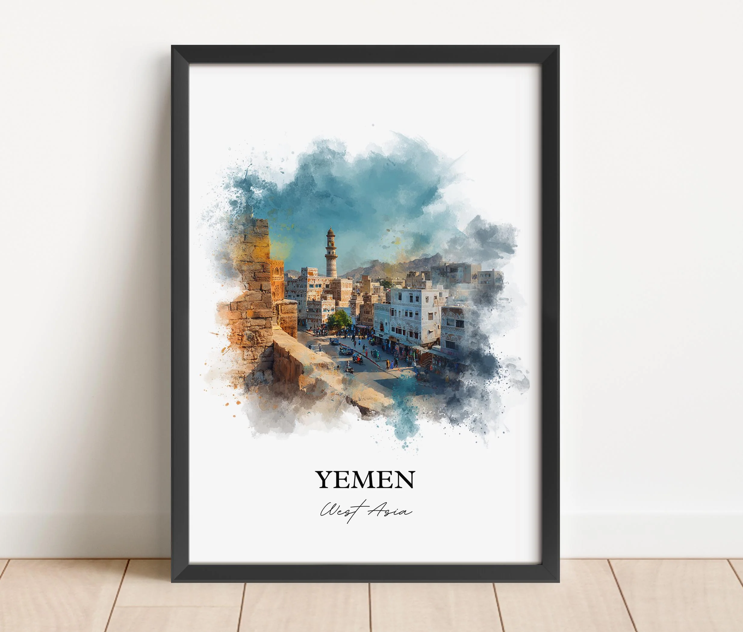 Yemen – Watercolor Art Print - Image 6