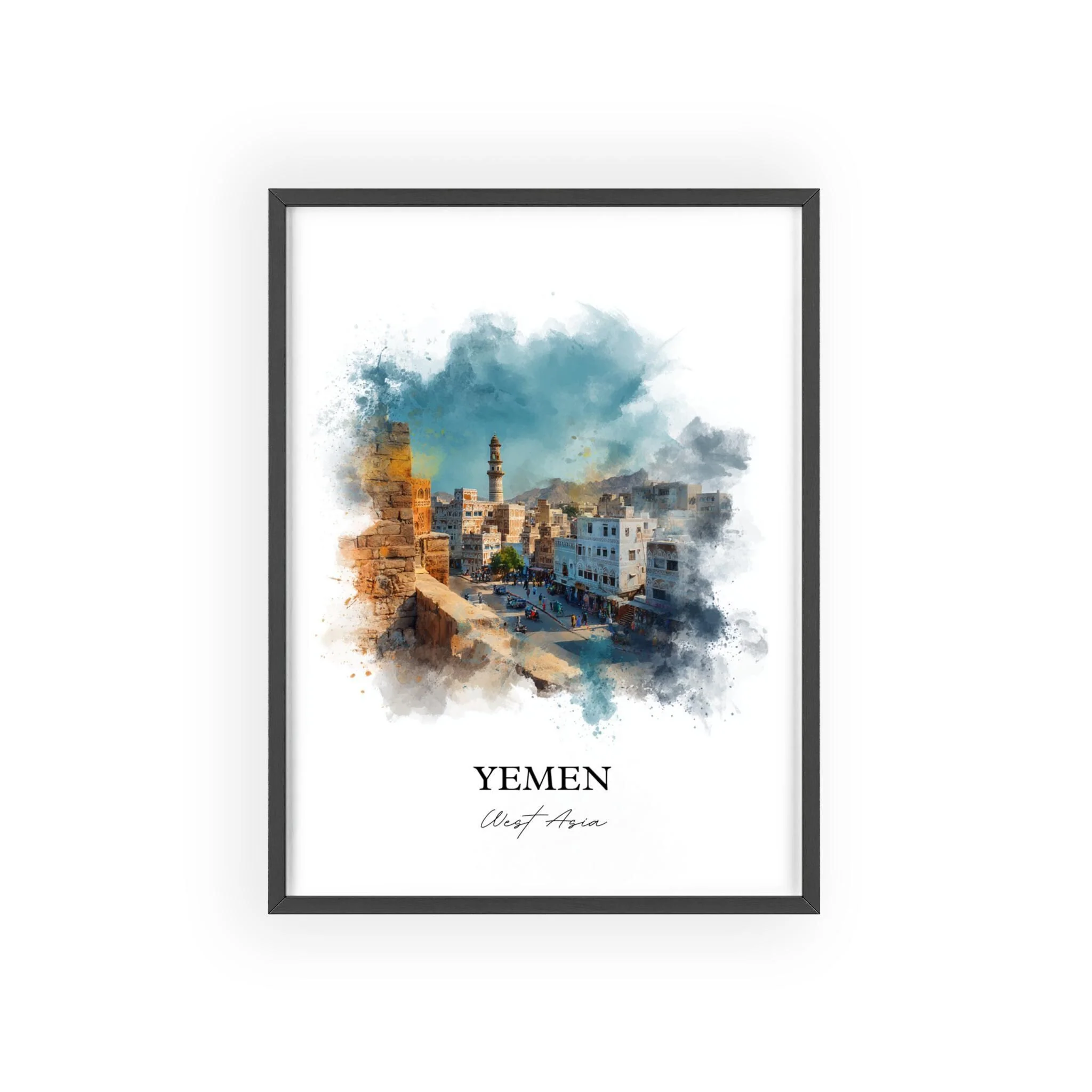 Yemen – Watercolor Art Print - Image 7