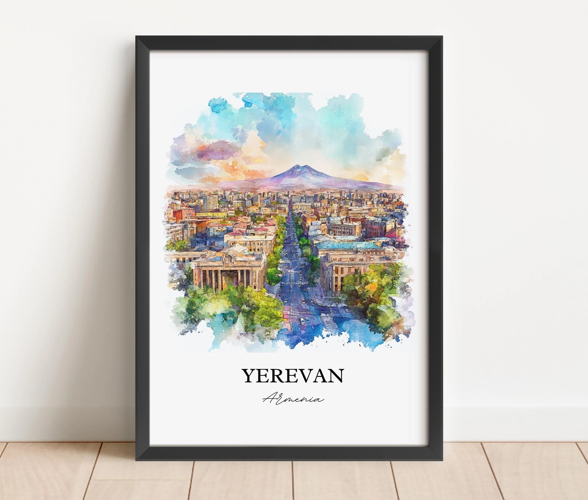 Yerevan, Armenia – Watercolor Art Print - Image 5