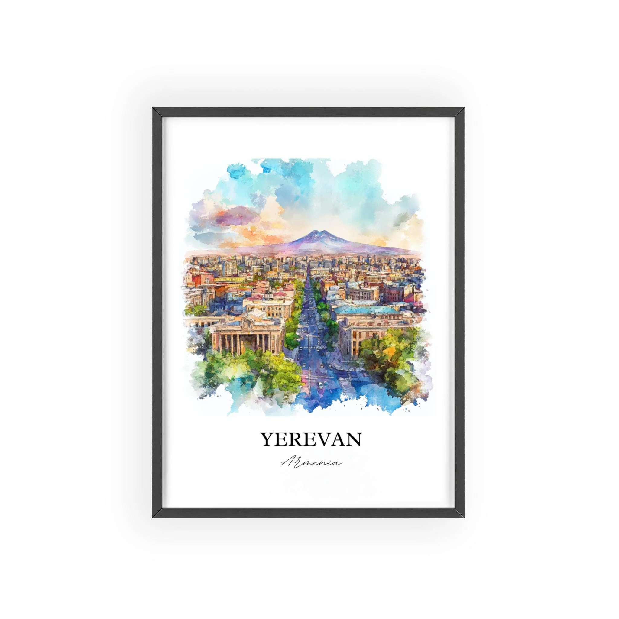 Yerevan, Armenia – Watercolor Art Print - Image 7