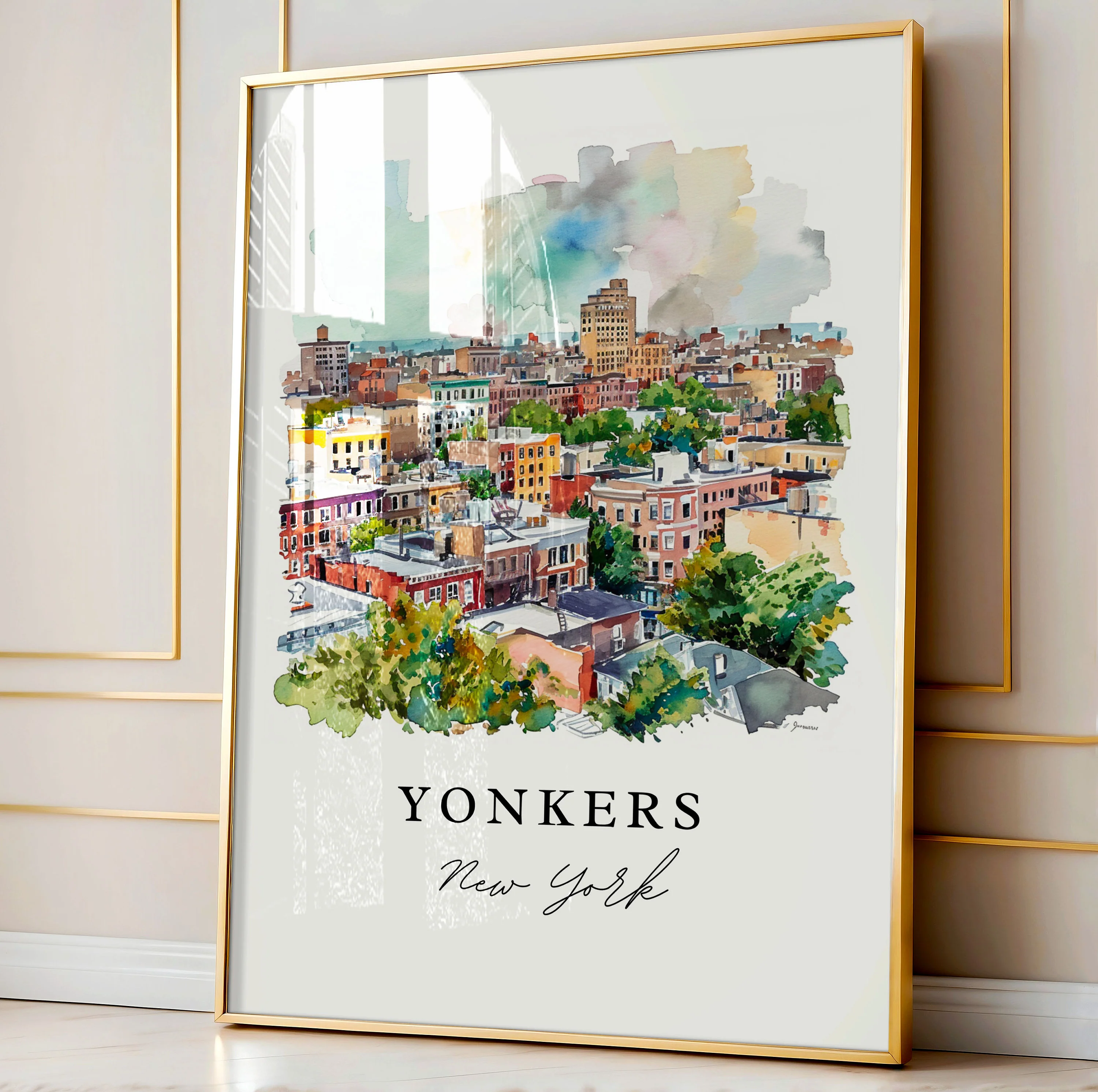 Yonkers, New York – Watercolor Art Print - Image 4