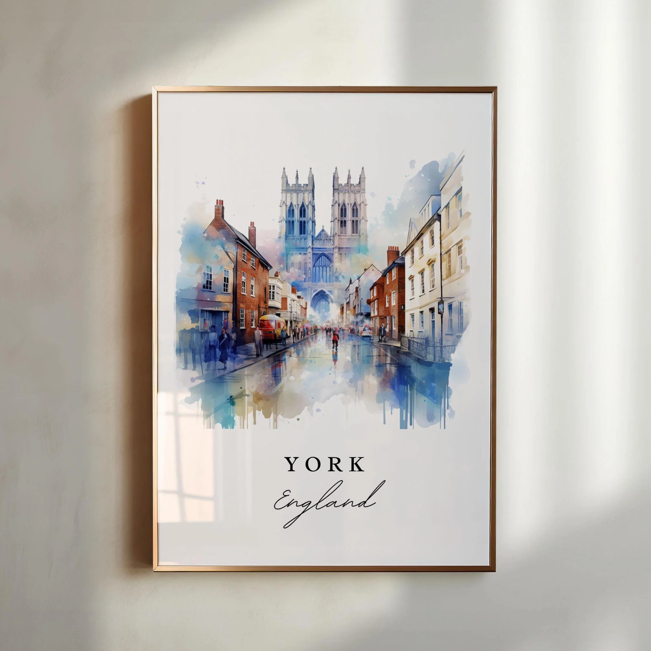 York, England – Watercolor Art Print