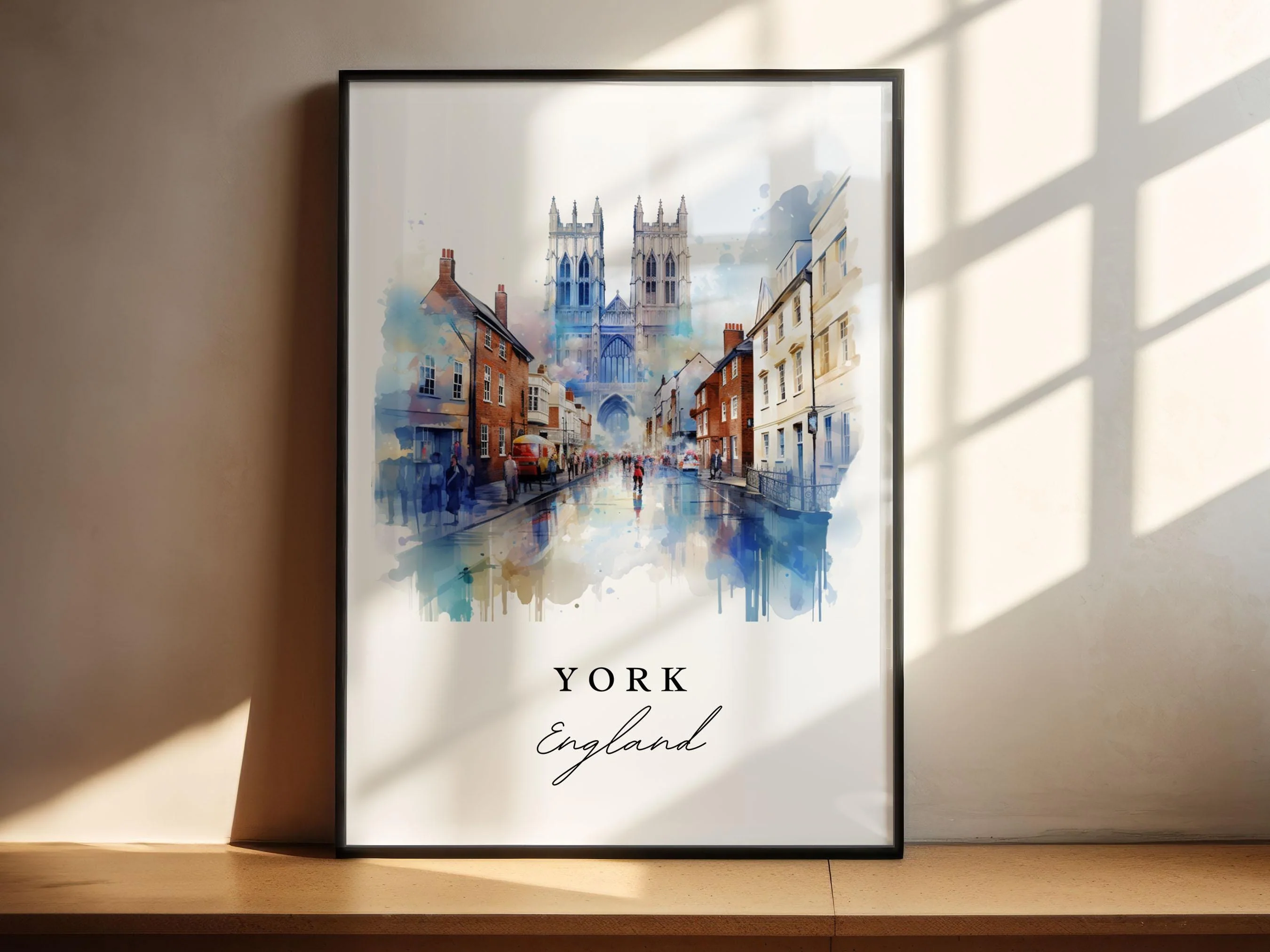 York, England – Watercolor Art Print - Image 4