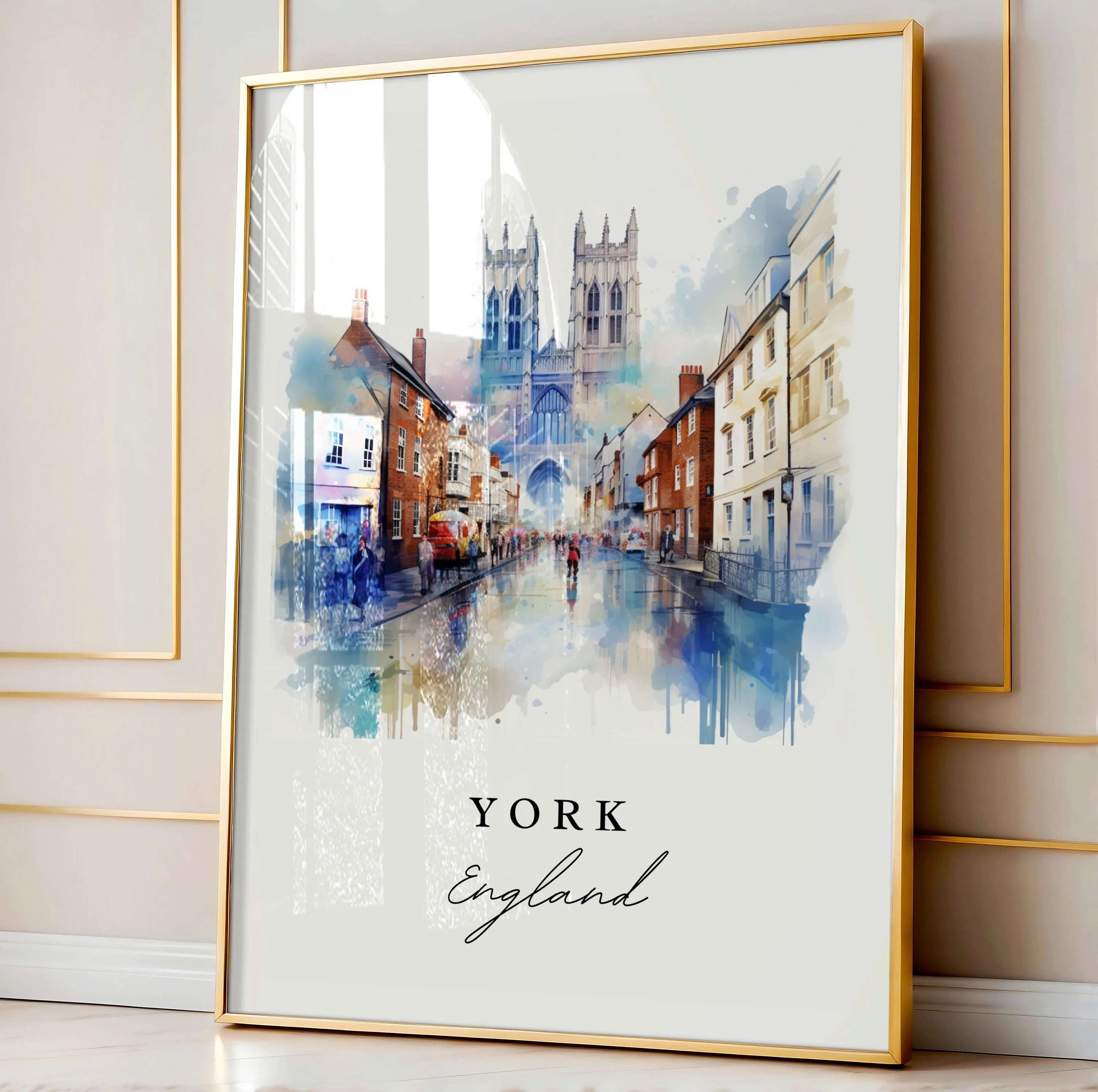 York, England – Watercolor Art Print - Image 5