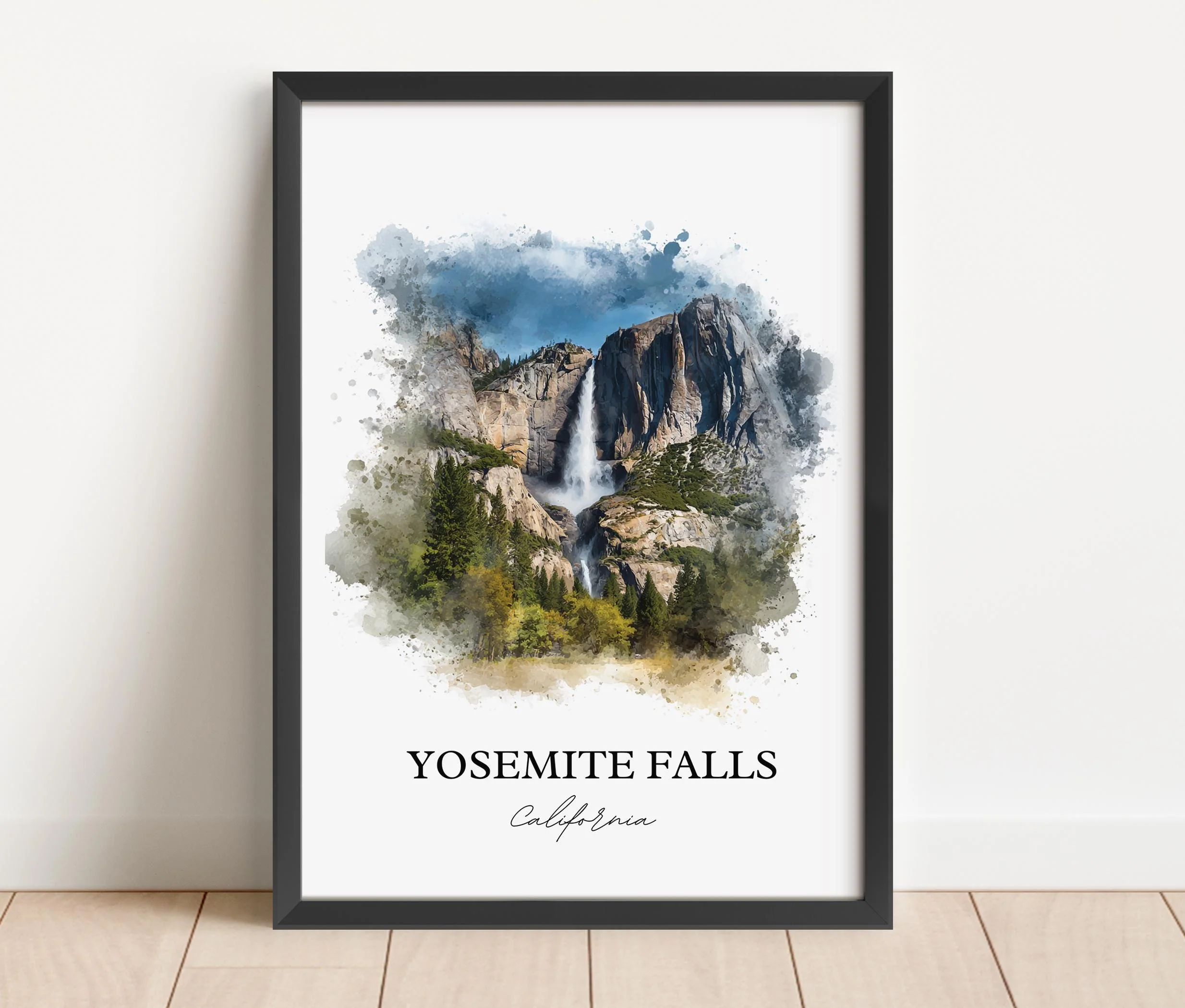 Yosemite Falls, USA – Watercolor Art Print - Image 6