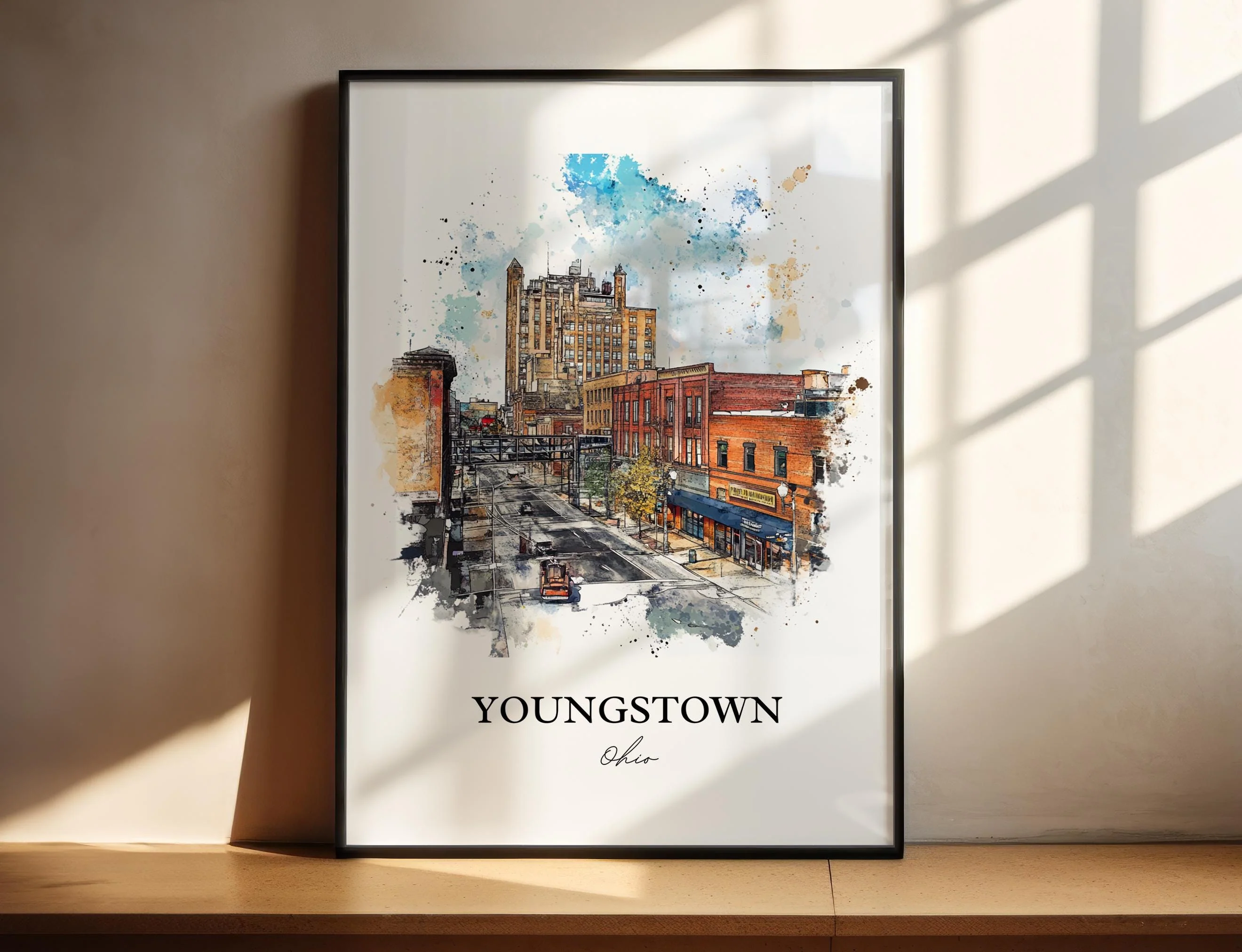 Youngstown, Ohio, USA – Watercolor Art Print