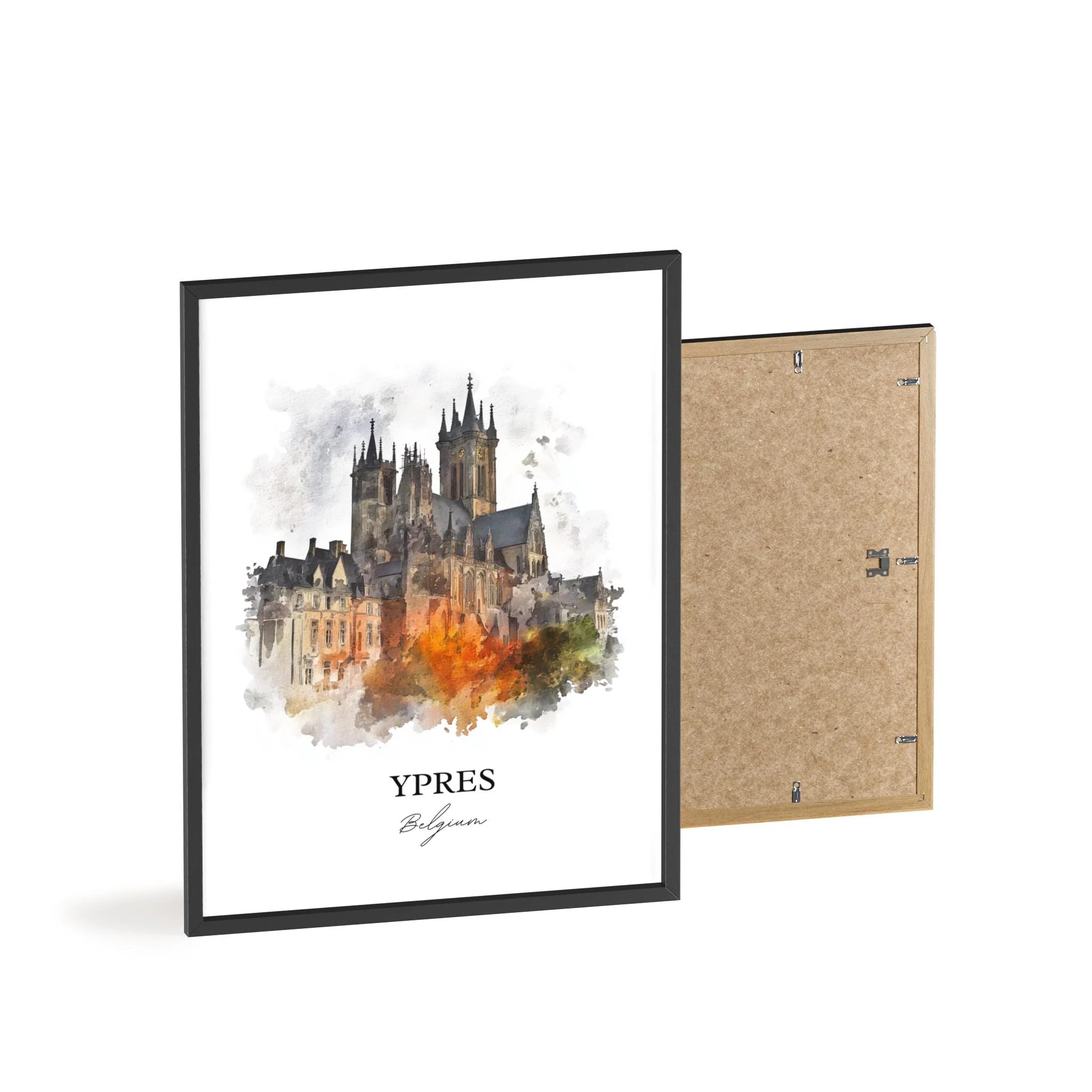 Ypres, Belgium – Watercolor Art Print - Image 8