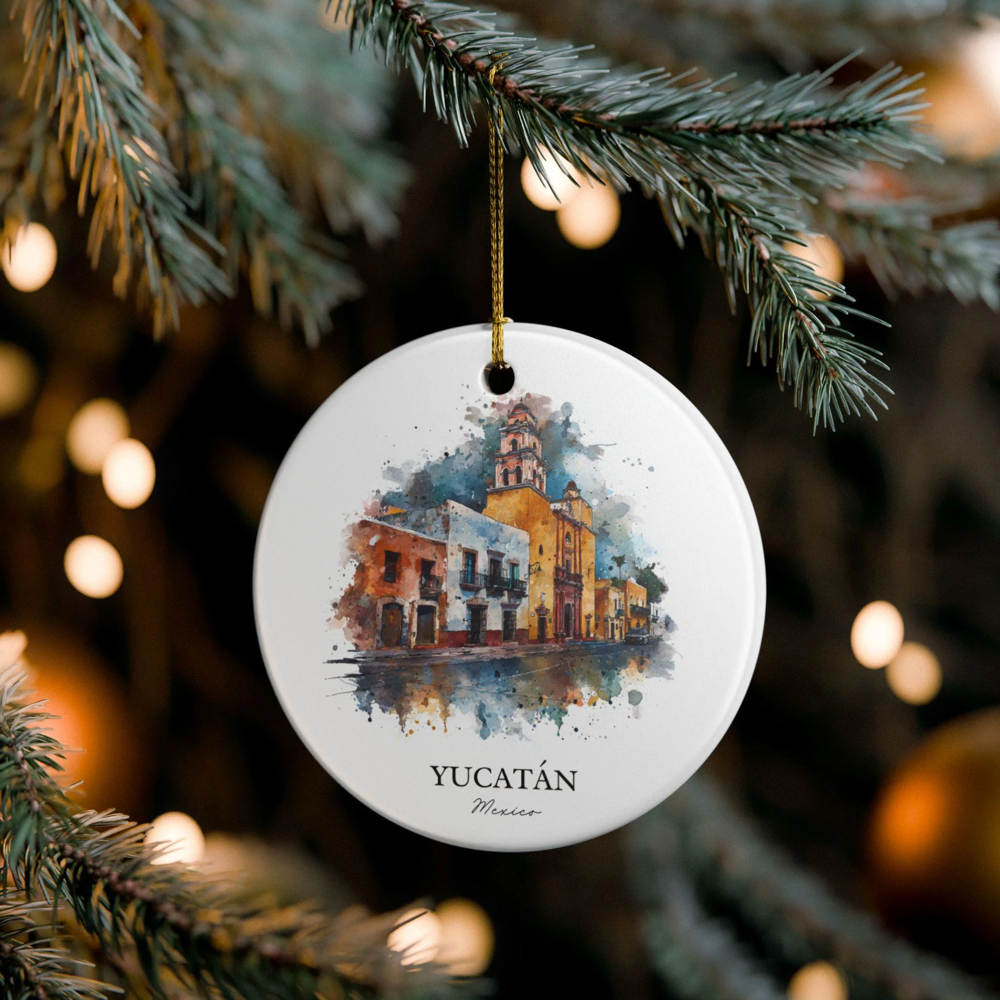 Yucatan Mexico Switzerland Ornament: Unique Yucatán Souvenir, Yucatán Xmas Decor, and Authentic Yucatán Peninsula Gift - Image 4