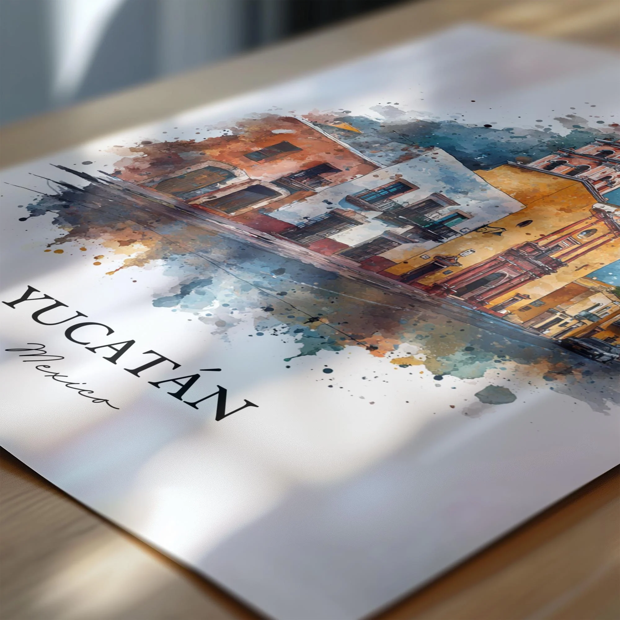 Yucatán, Mexico – Watercolor Art Print - Image 2
