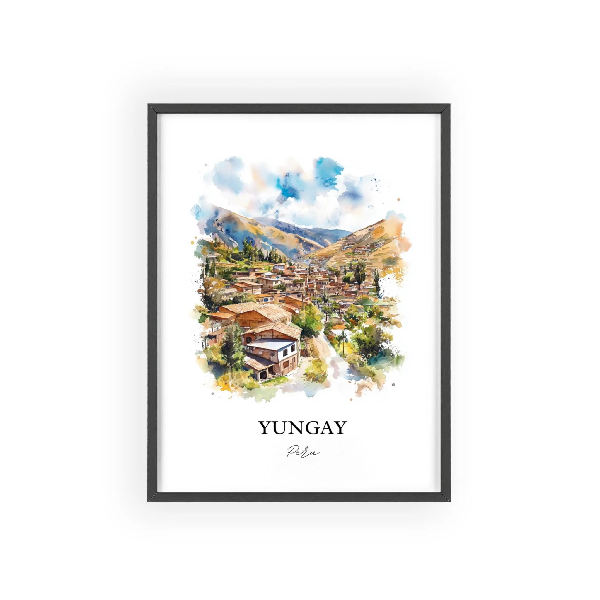 Yungay, Peru – Watercolor Art Print - Image 7