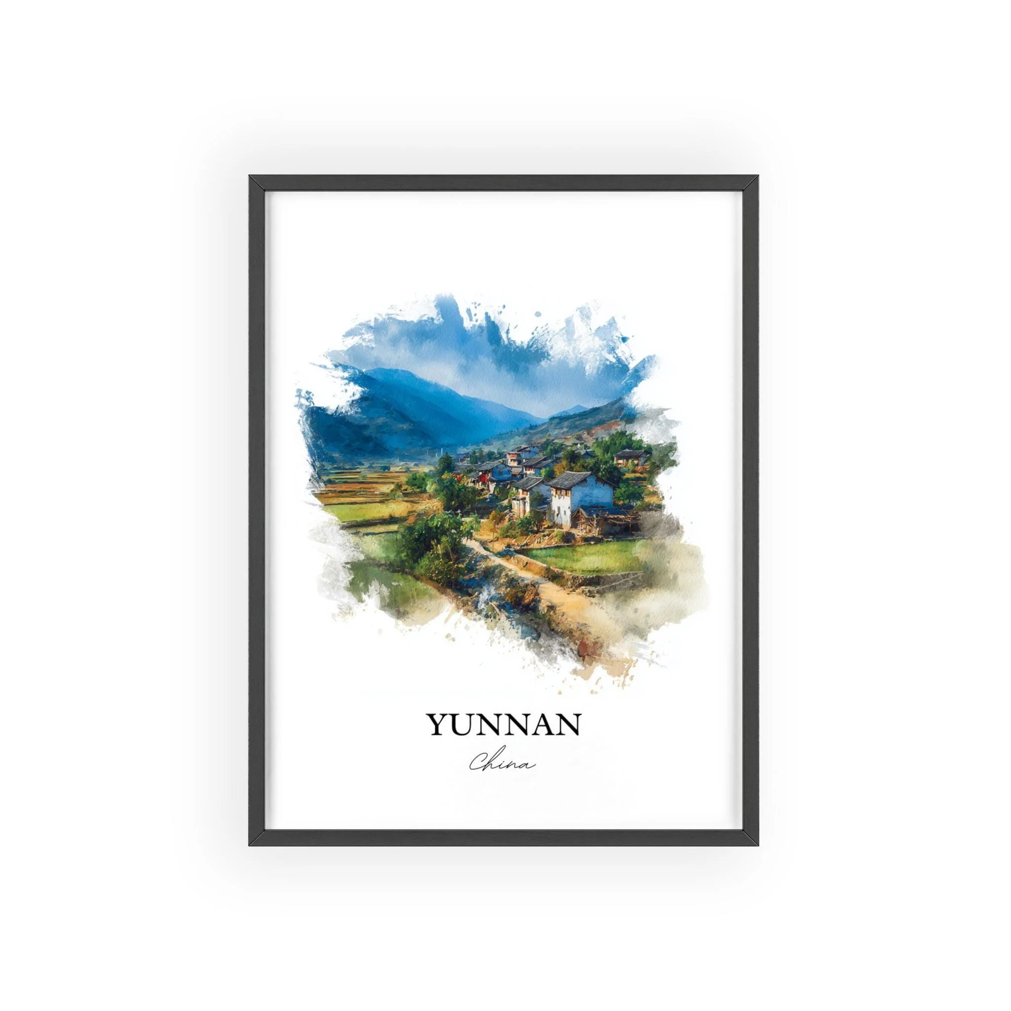 Yunnan, China – Watercolor Art Print - Image 7