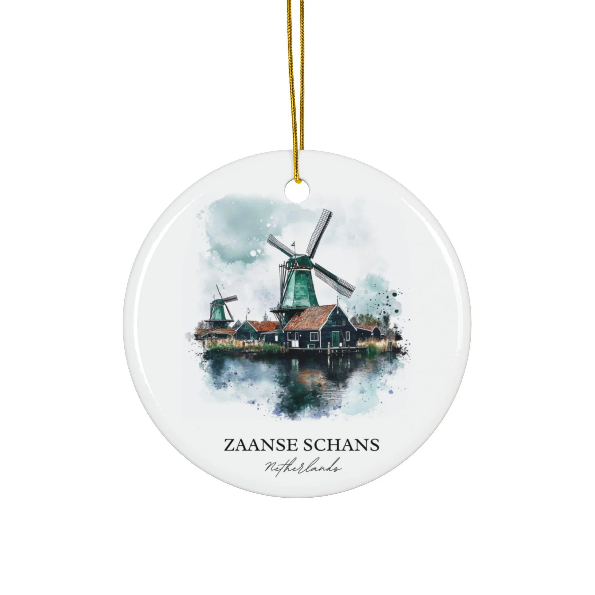 Zaanse Schans Ornament: Unique Zaanse Schans Souvenir, Netherlands Xmas Decor, and Authentic Zaanse Schans Gift