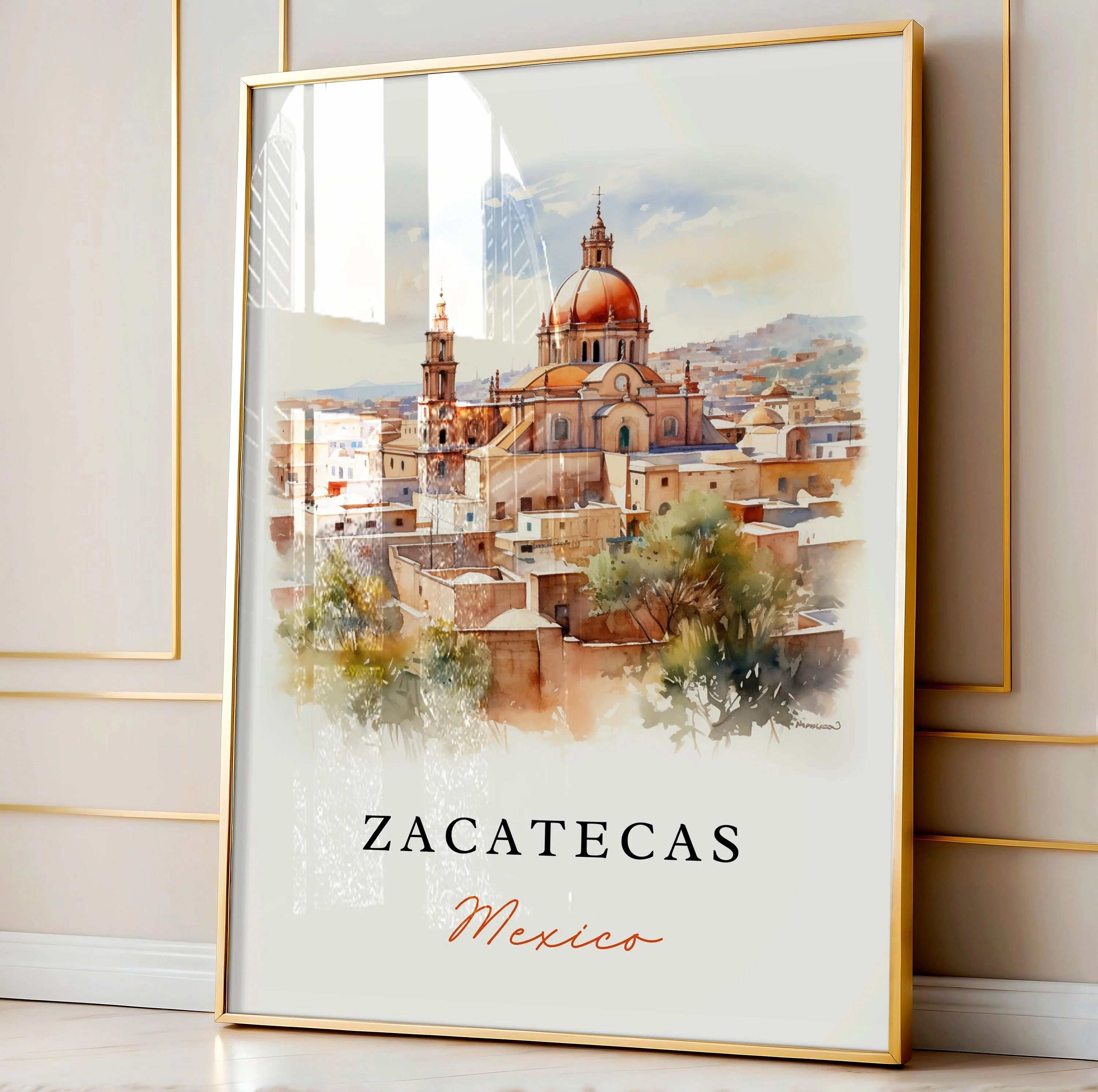 Zacatecas, Mexico – Watercolor Art Print - Image 3