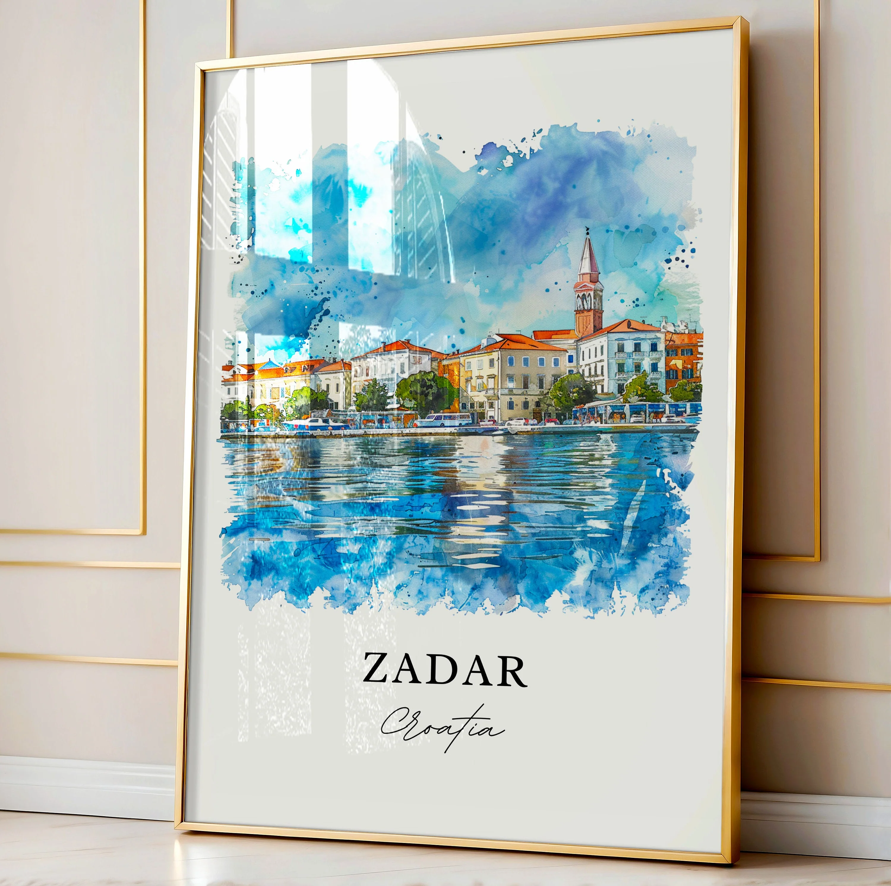 Zadar, Croatia – Watercolor Art Print - Image 4