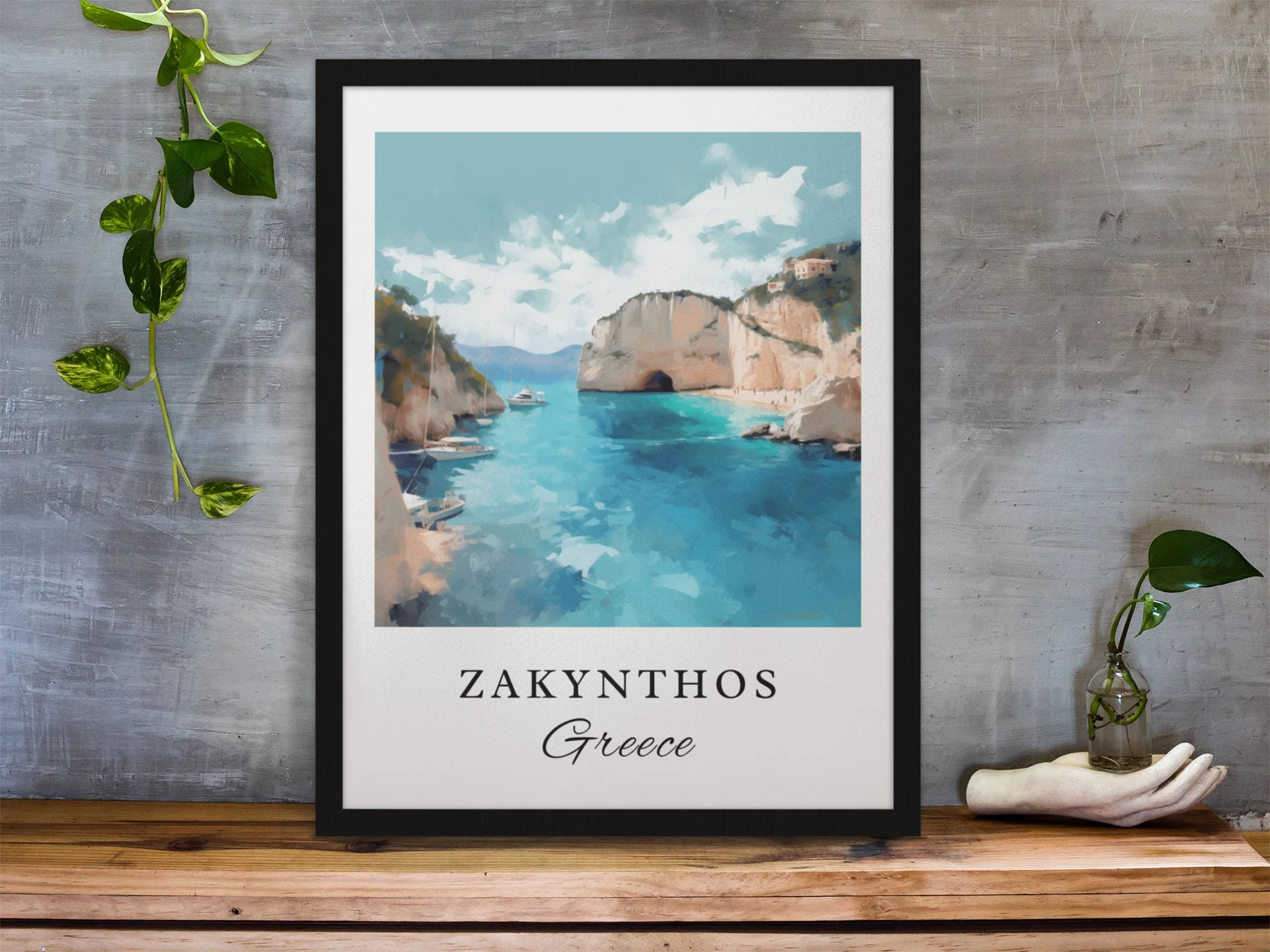 Zakynthos, Greece – Watercolor Art Print - Image 4