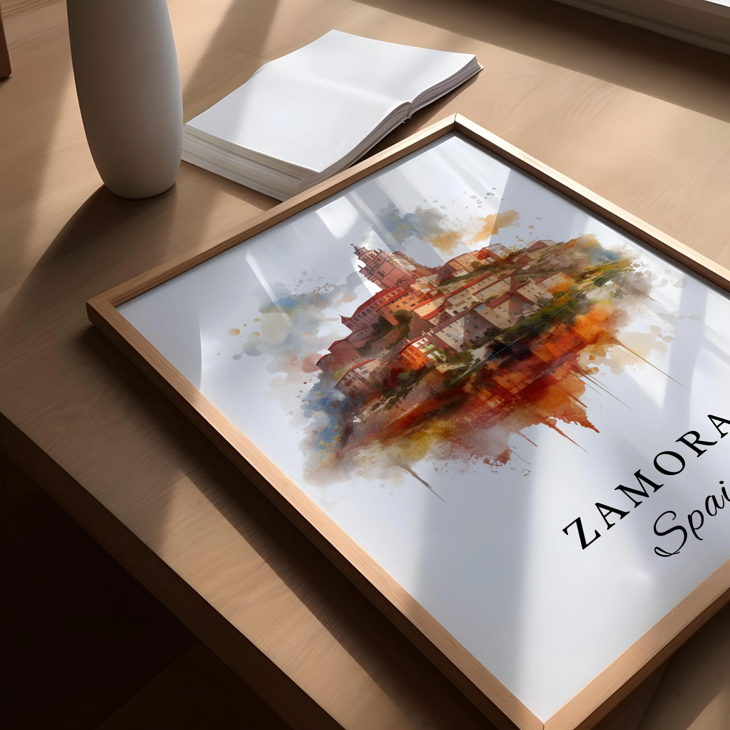 Zamora, Spain – Watercolor Art Print - Image 4