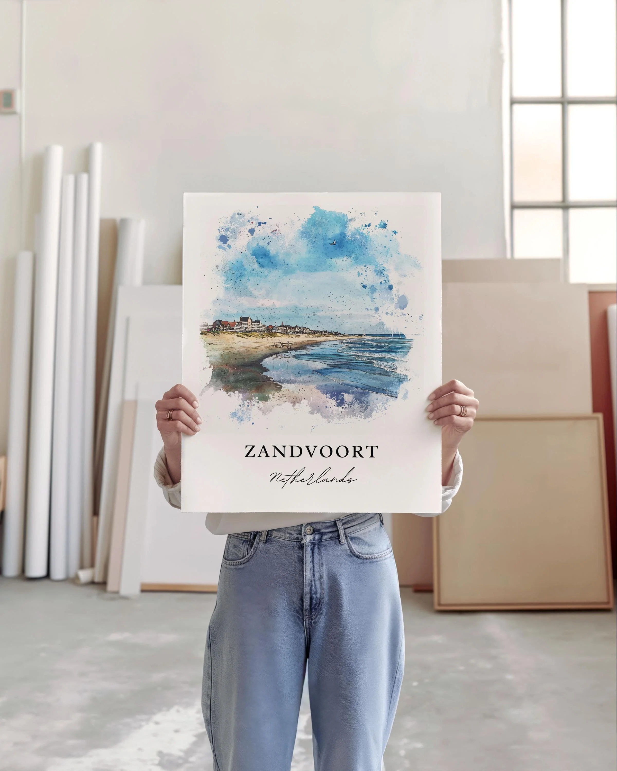 Zandvoort, Netherlands – Watercolor Art Print - Image 4