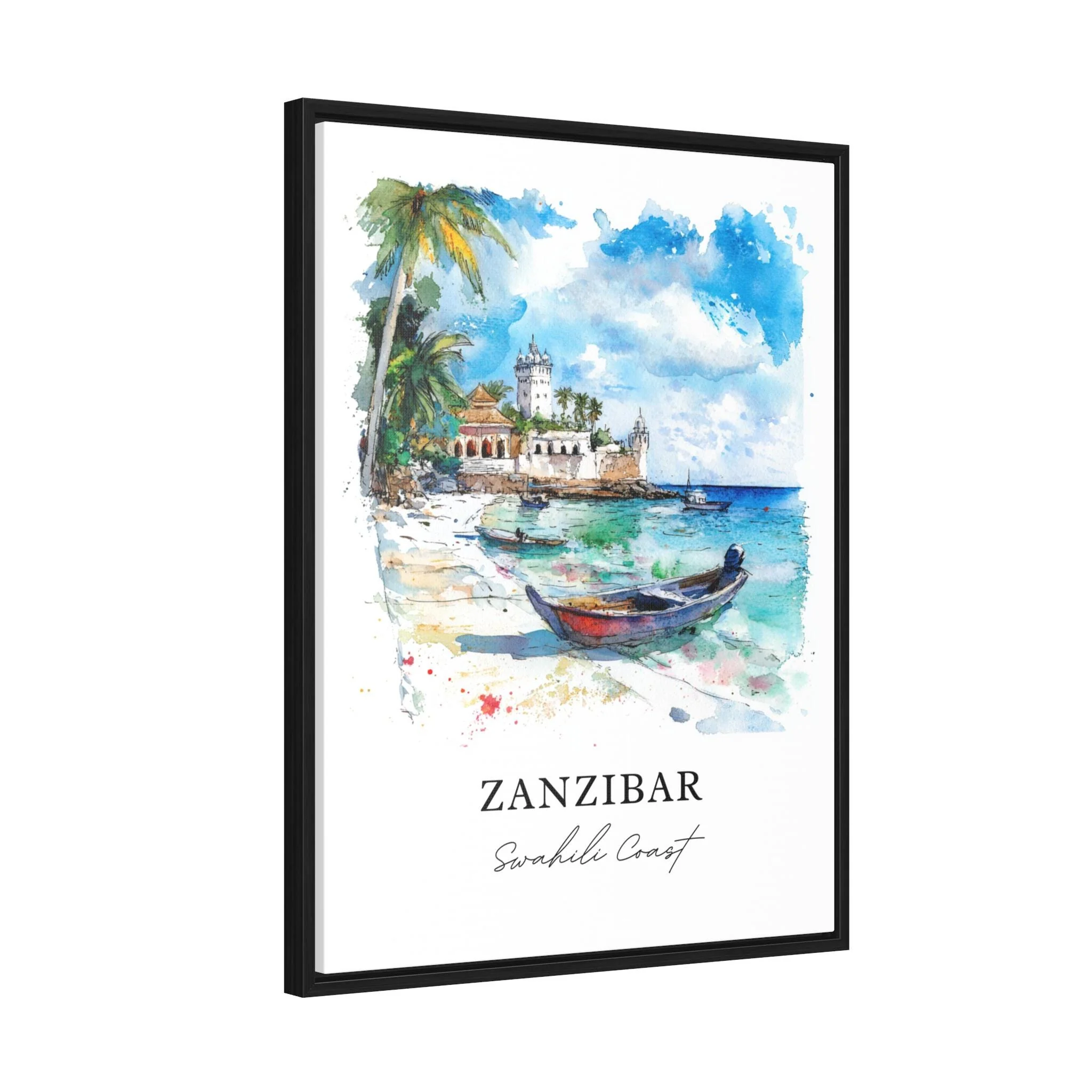 Zanzibar, Tanzania – Watercolor Art Print - Image 7