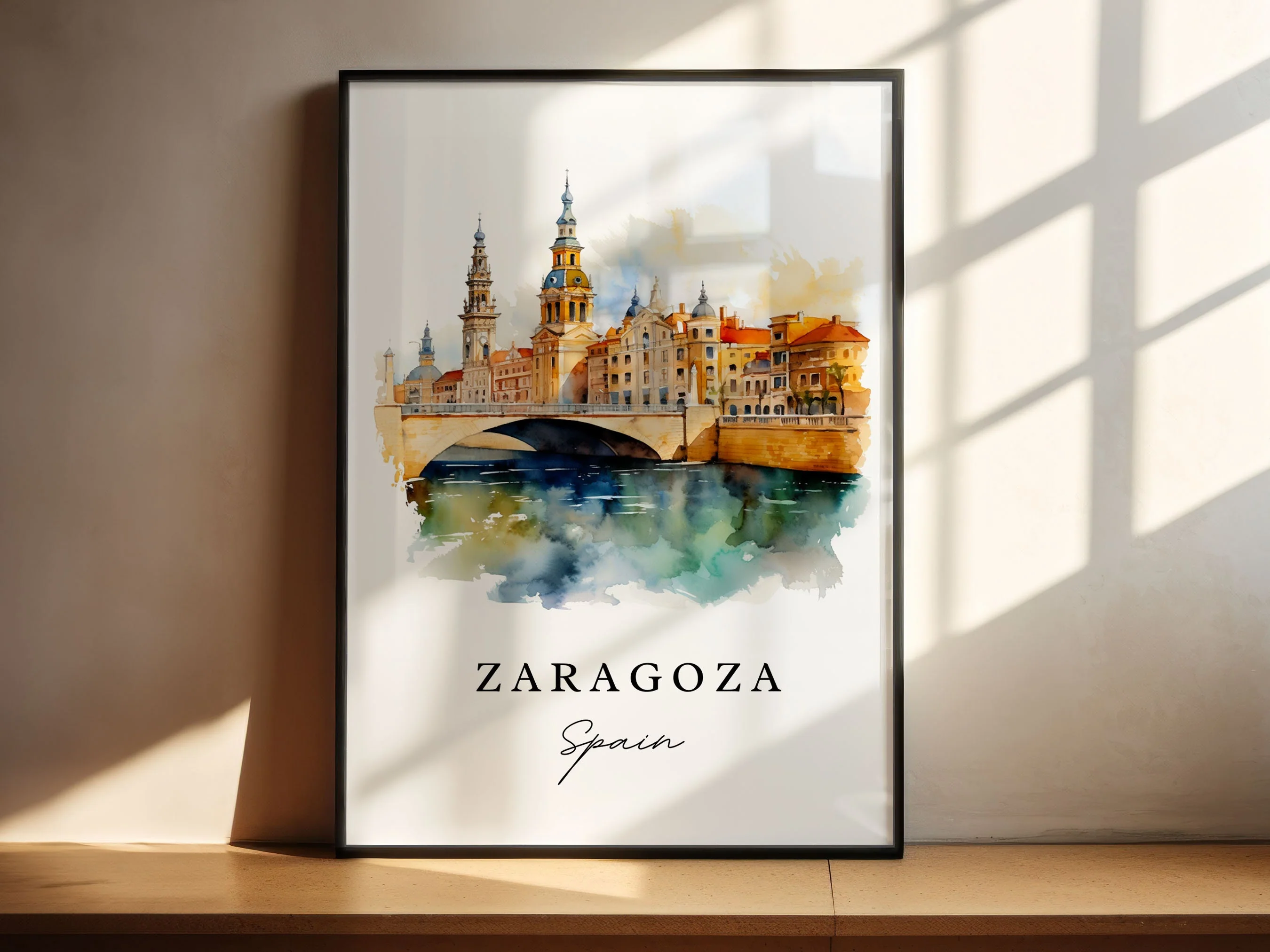 Zaragoza, Spain – Watercolor Art Print - Image 2
