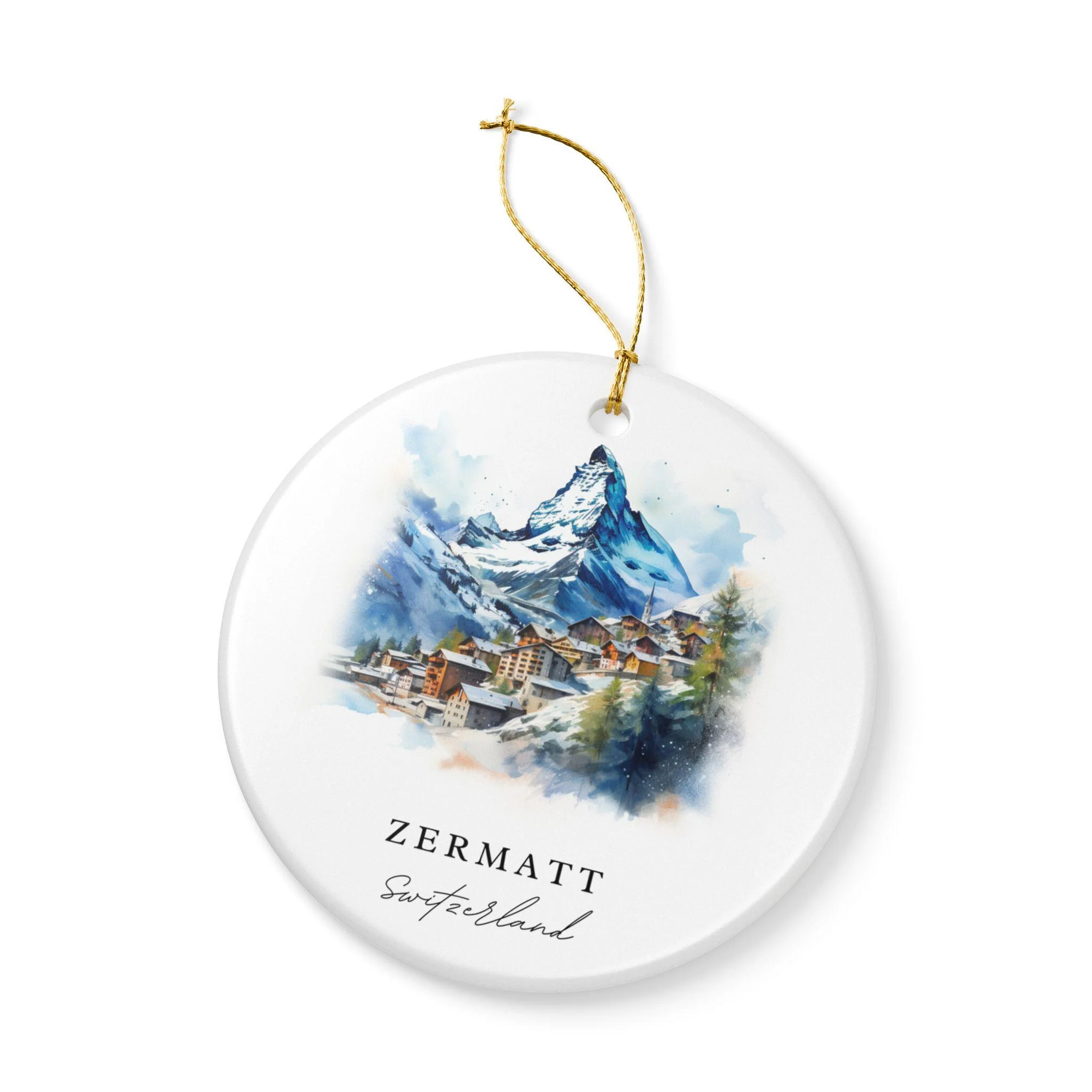 Zermatt Switzerland Ornament: Unique Zermatt Souvenir, Zermatt Xmas Decor, and Authentic Switzerland Gift - Image 4