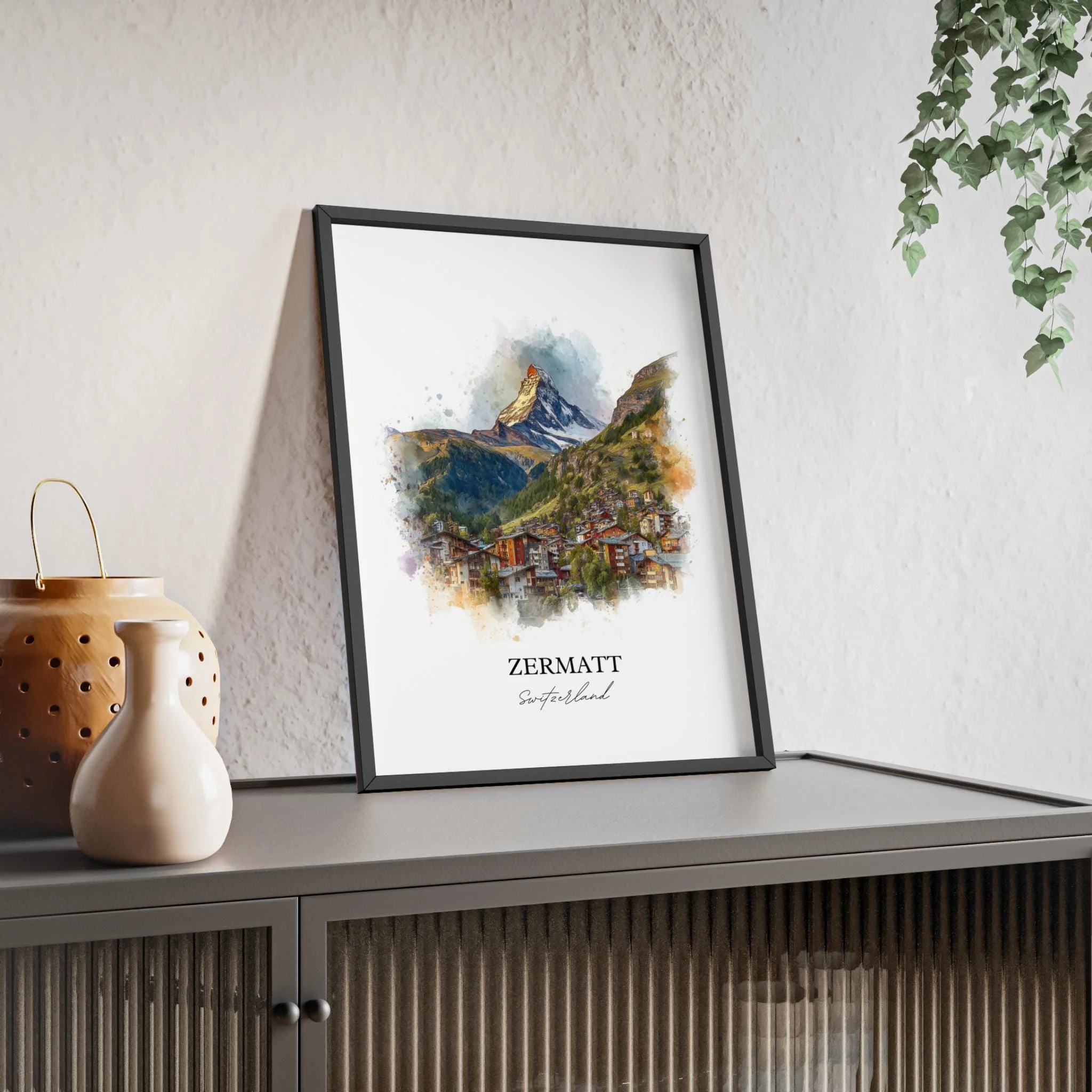 Zermatt, Switzerland – Watercolor Art Print - Image 5