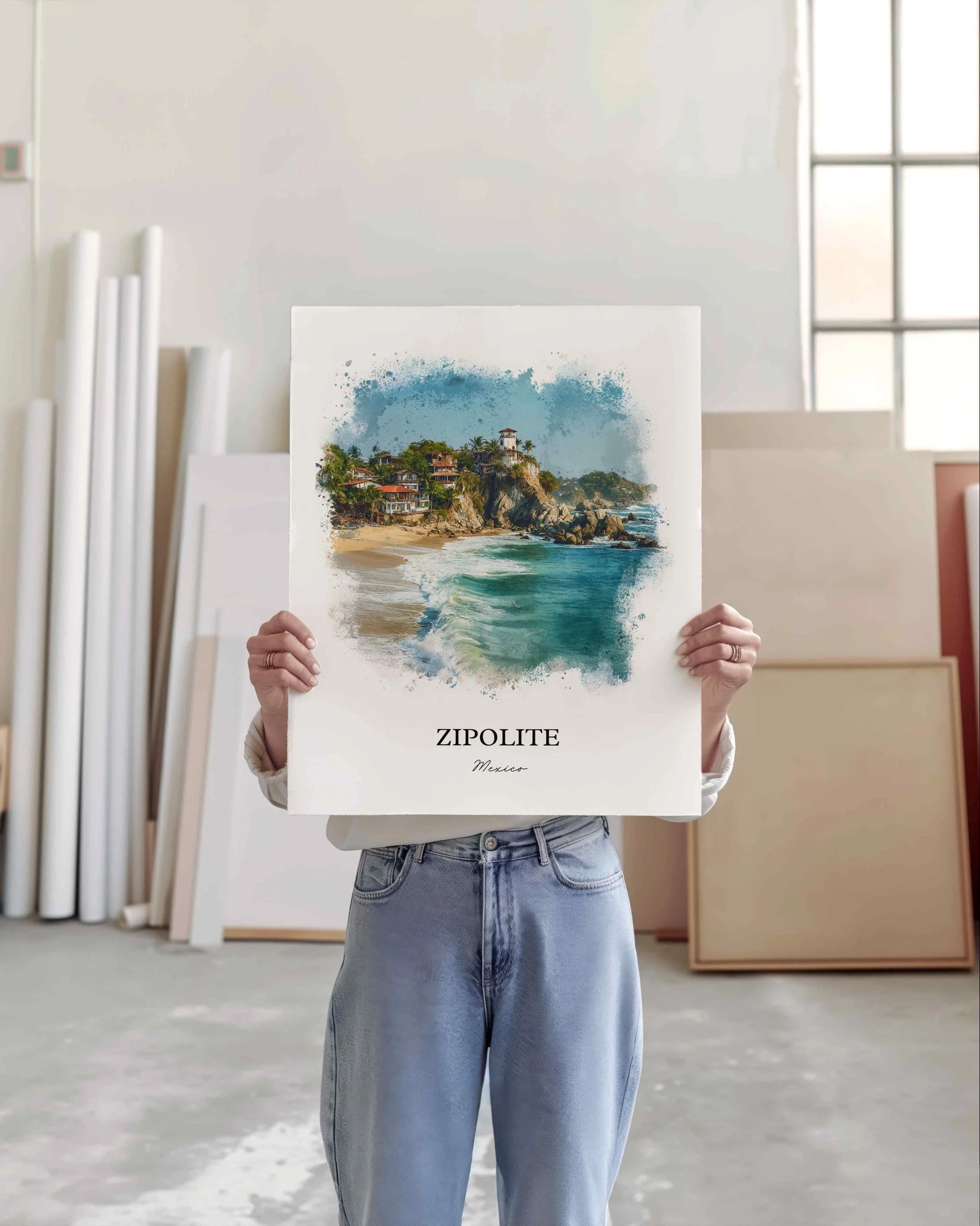 Zipolite, Oaxaca Mexico – Watercolor Art Print - Image 4