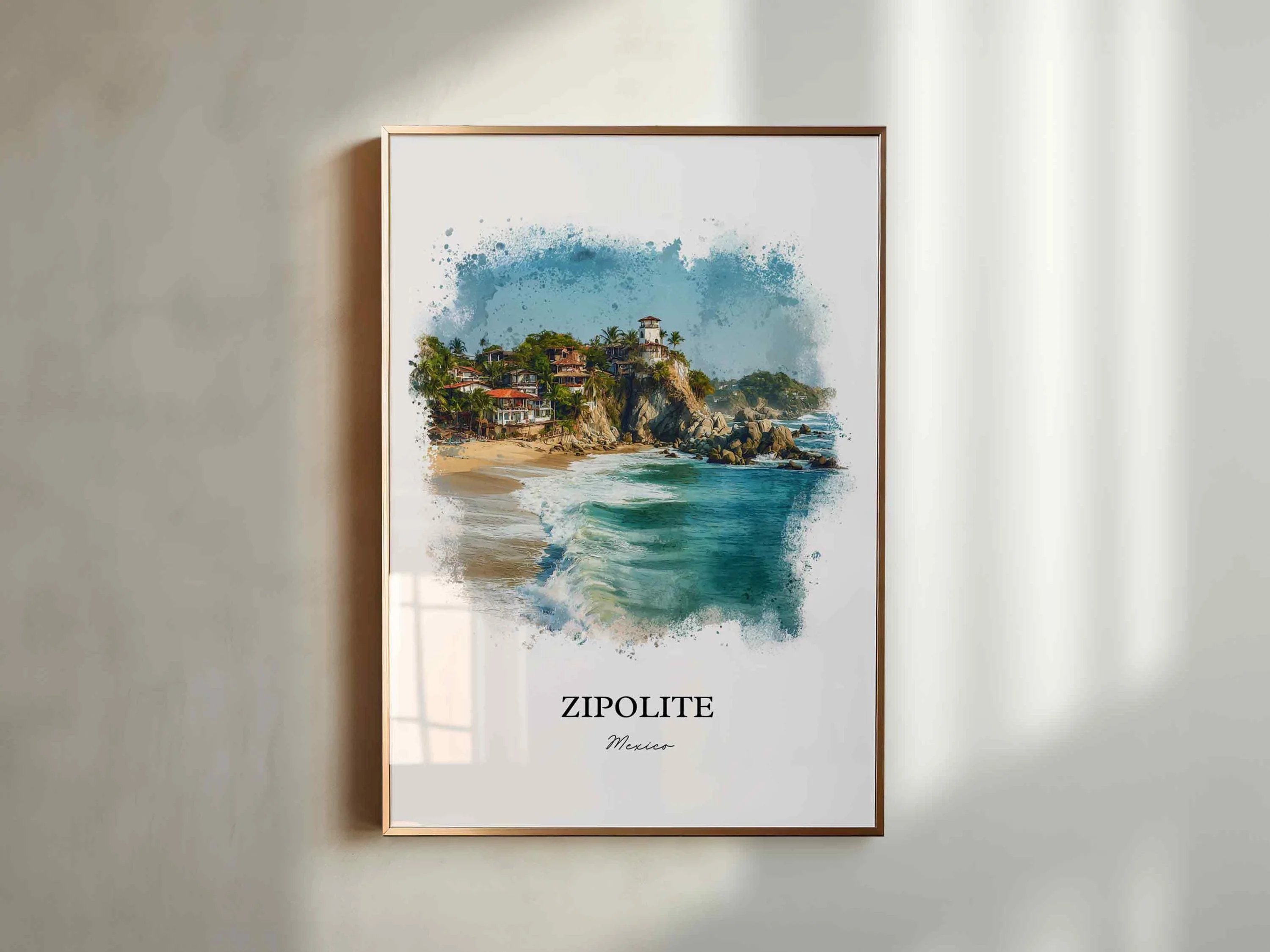 Zipolite, Oaxaca Mexico – Watercolor Art Print - Image 8